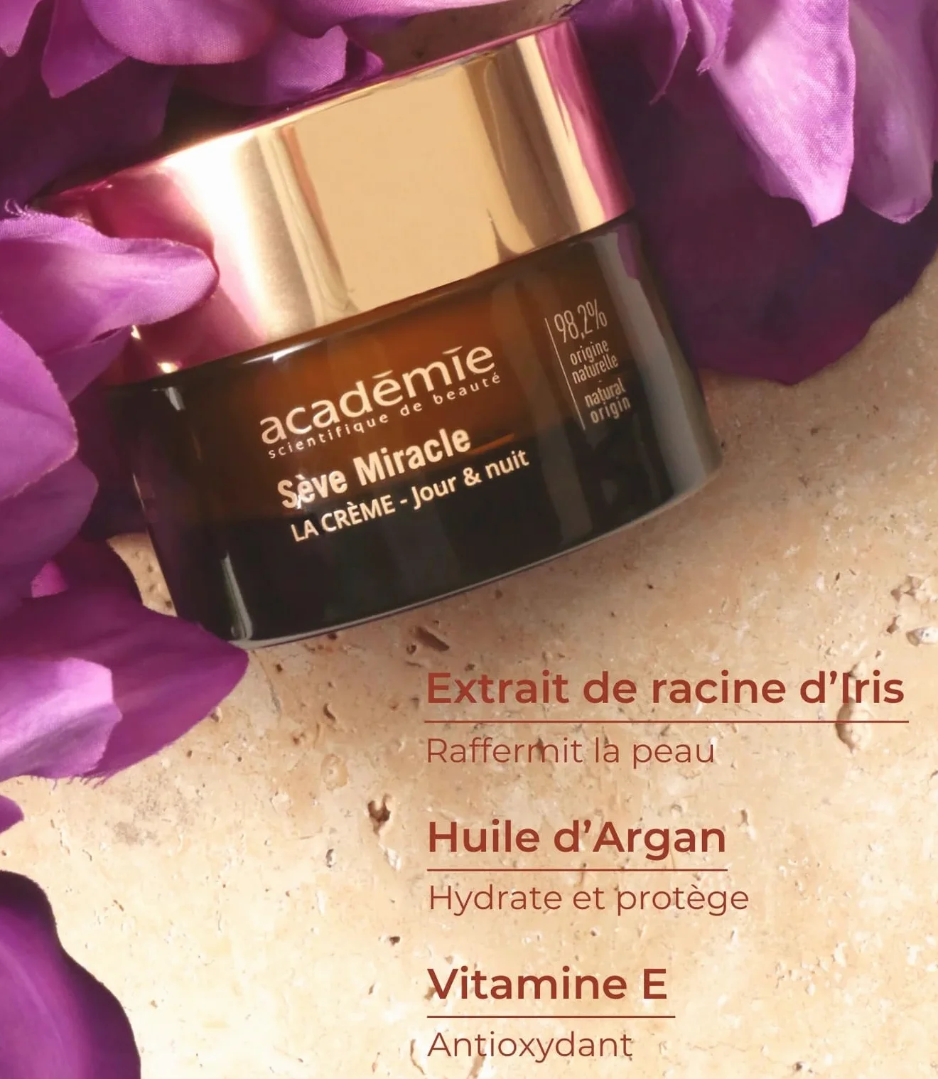 Academie Scientifique de Beauté Sève Miracle La Crème, Crème Visage Hydratante Anti-Rides Jour et Nuit, Peau Mature, 50 ml