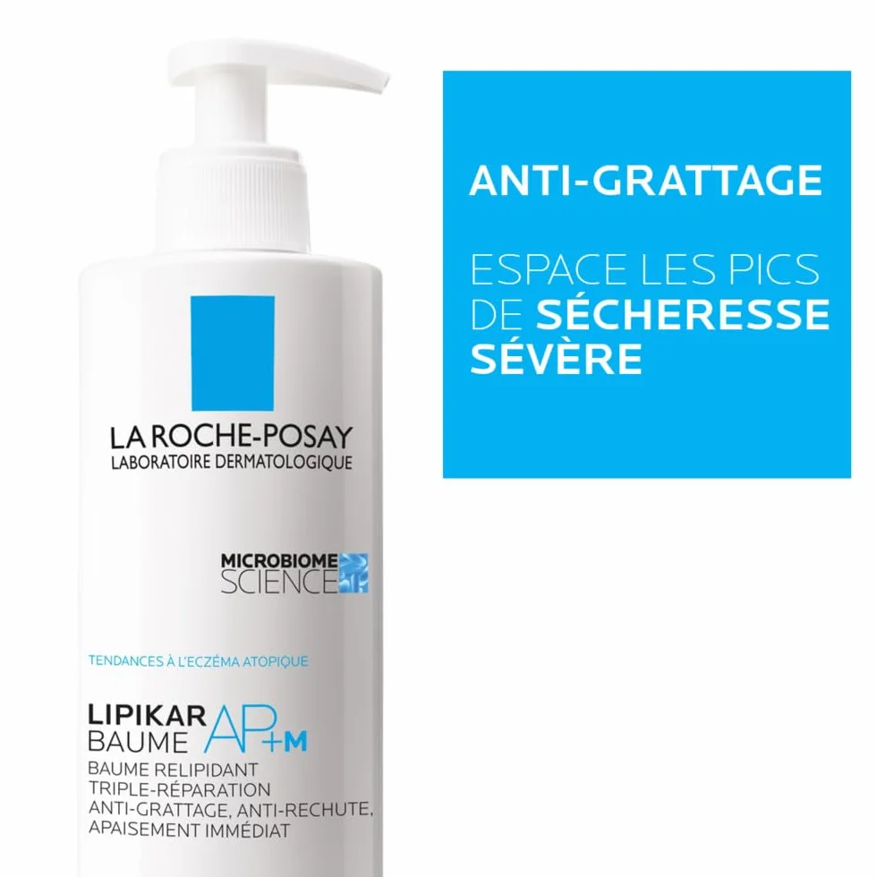 La Roche-Posay - Lipikar Baume AP+M - Crème Hydratante Corps Triple Réparation - Apaise Durablement les Peaux Sèches Atopiques - Beurre de karité, Aqua Posæ, Niacinamide - Crème Corps Haute Tolérance