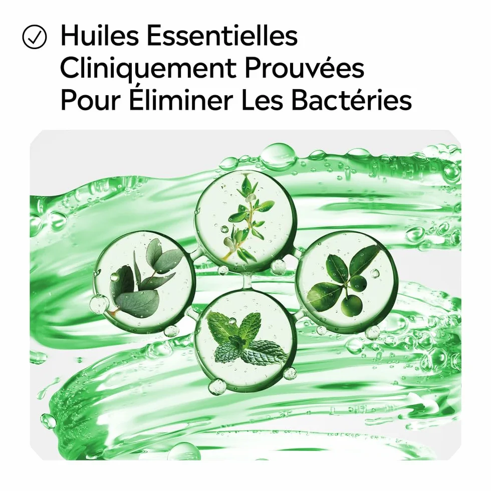 Listerine Bain de Bouche Total Care Dents et Gencives 0% Alcool 500 ml Soin bucco-dentaire 10 en 1 Haleine fraîche