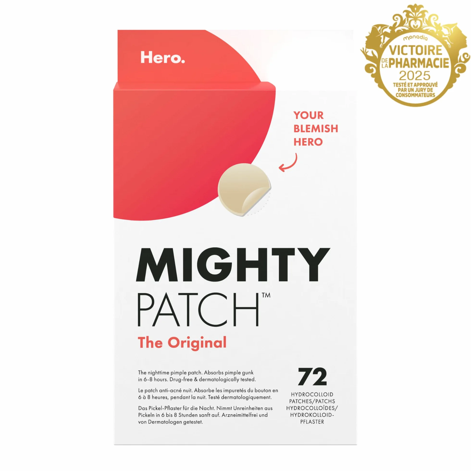 Hero Cosmetics Mighty Patch Original Patch Bouton Nuit 72 Patchs Hydrocolloïde