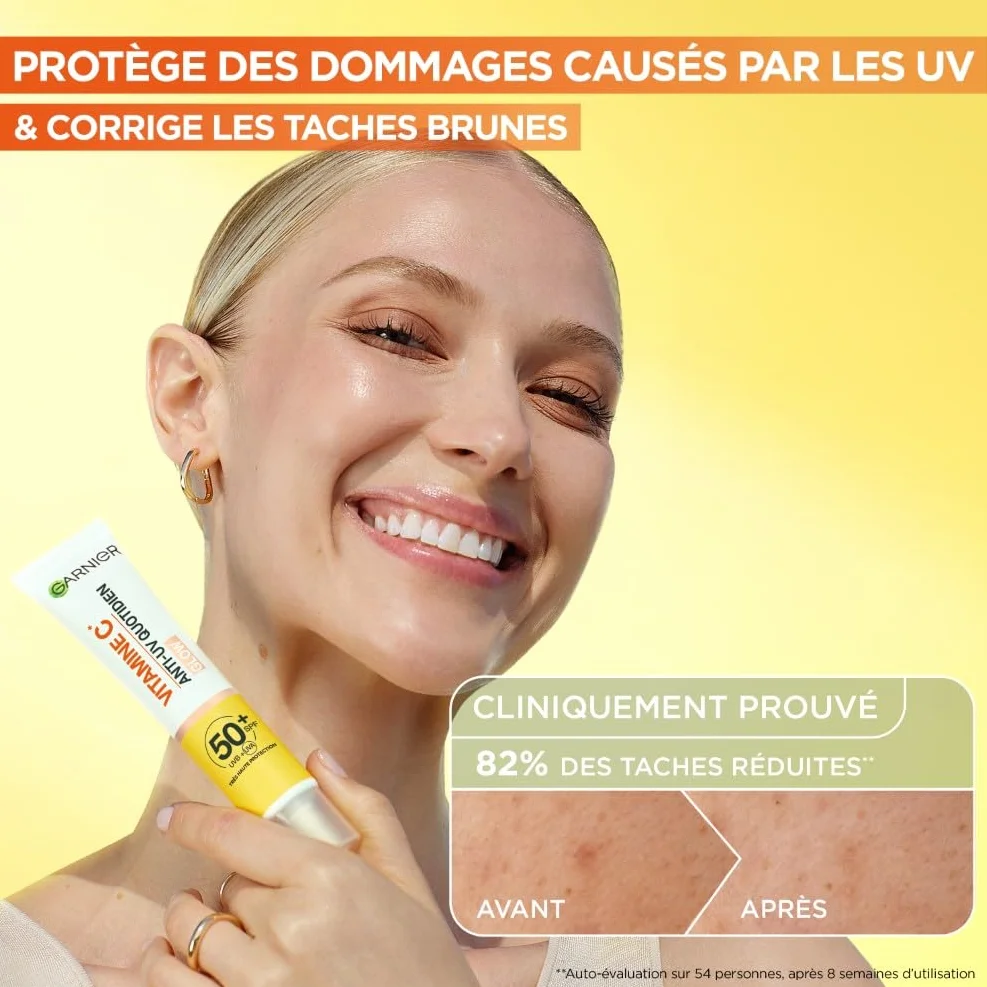 Garnier SkinActive Fluide Anti-Taches Anti-UV Quotidien SPF 50+ Vitamine C 40 ml