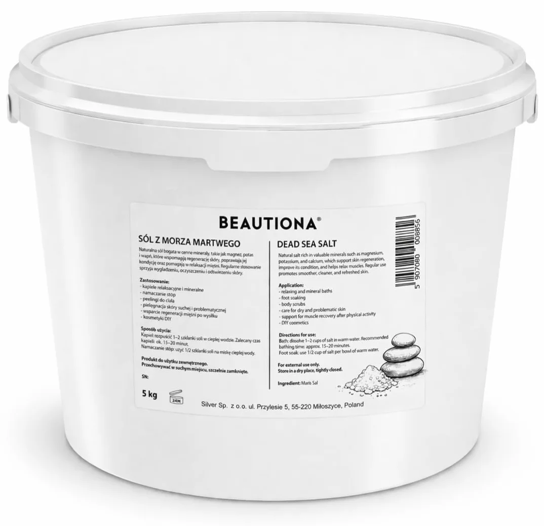 Sel de la Mer Morte 5 kg naturel – Sel de bain riche en minéraux pour bain, spa, gommage corporel & soin de la peau