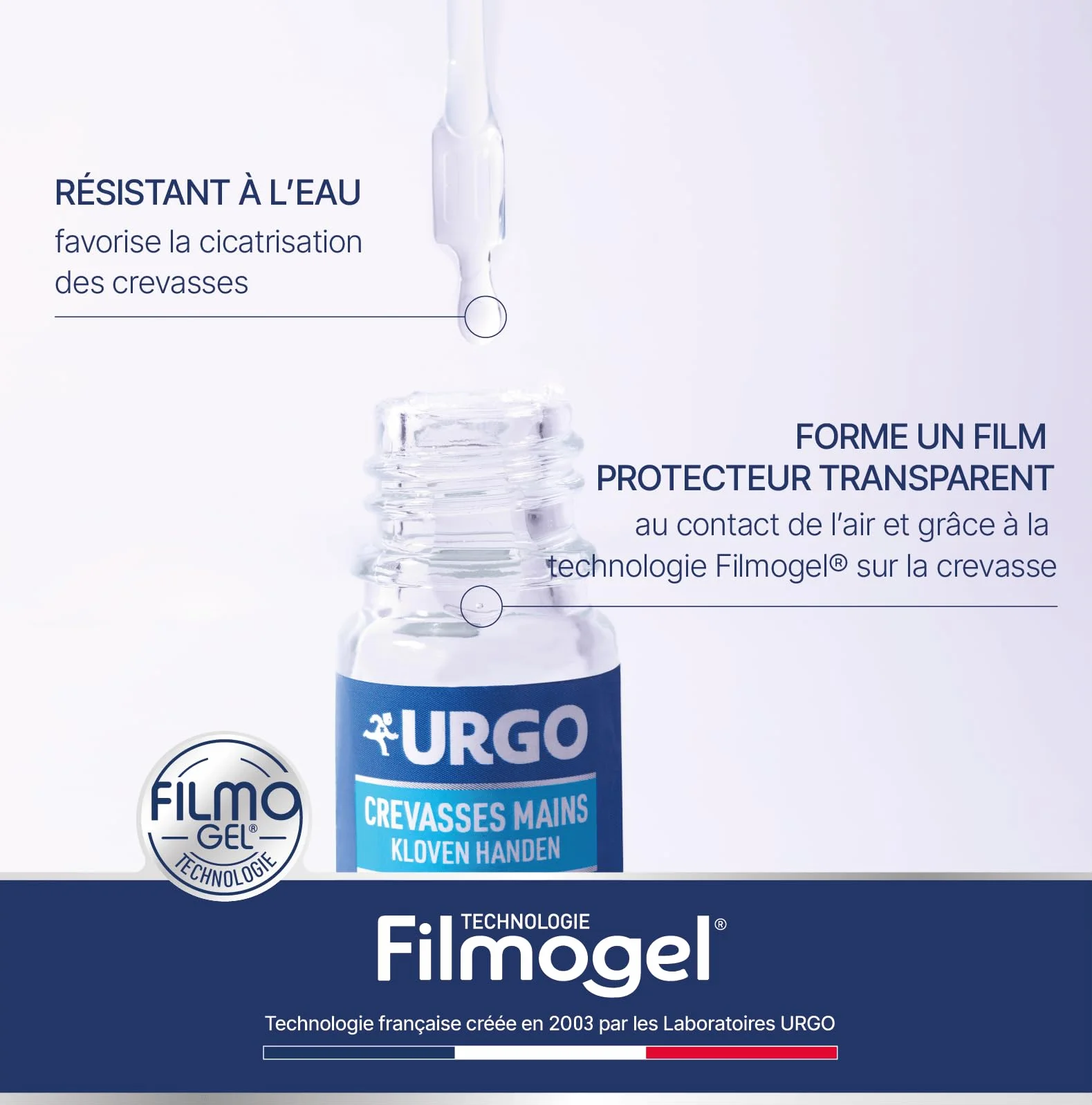 Urgo Pack duo Santé et Soin des Mains Filmogel mains crevassées 3,25 ml Crème miel mains abimées 50 ml