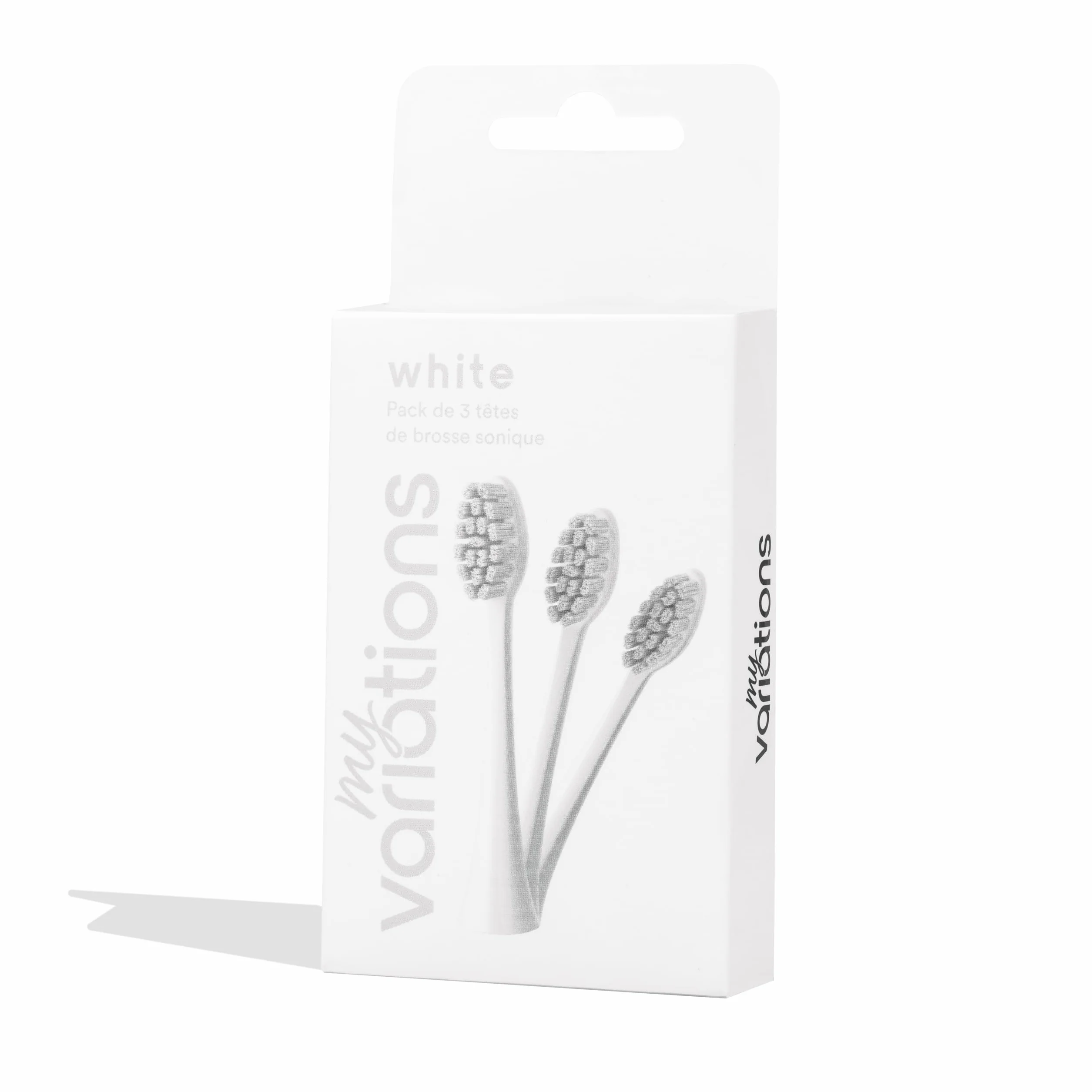 My Variations Pack 3 Têtes de Brosse à Dents Sonique Blanc