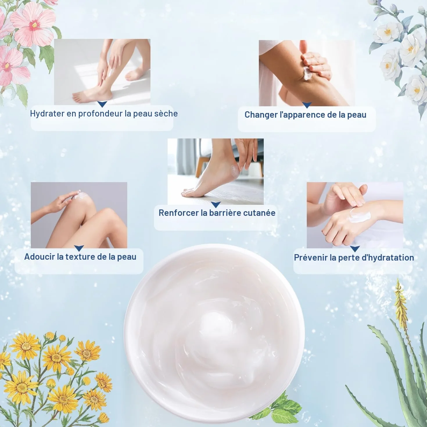 OUKEYA Crème d'Uree 42% Acide Salicylique 2% Pieds Mains Très Secs Abîmés Hydratante Réparatrice Intense
