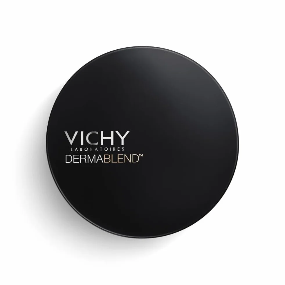 Vichy, Dermablend Covermatte, Fond de Teint Poudre Compacte, Anti-Imperfections, Longue Tenue 12H, Haute Couvrance, SPF 25, Adapté aux Peaux Sensibles, Teint : Gold 45, 9,5 g