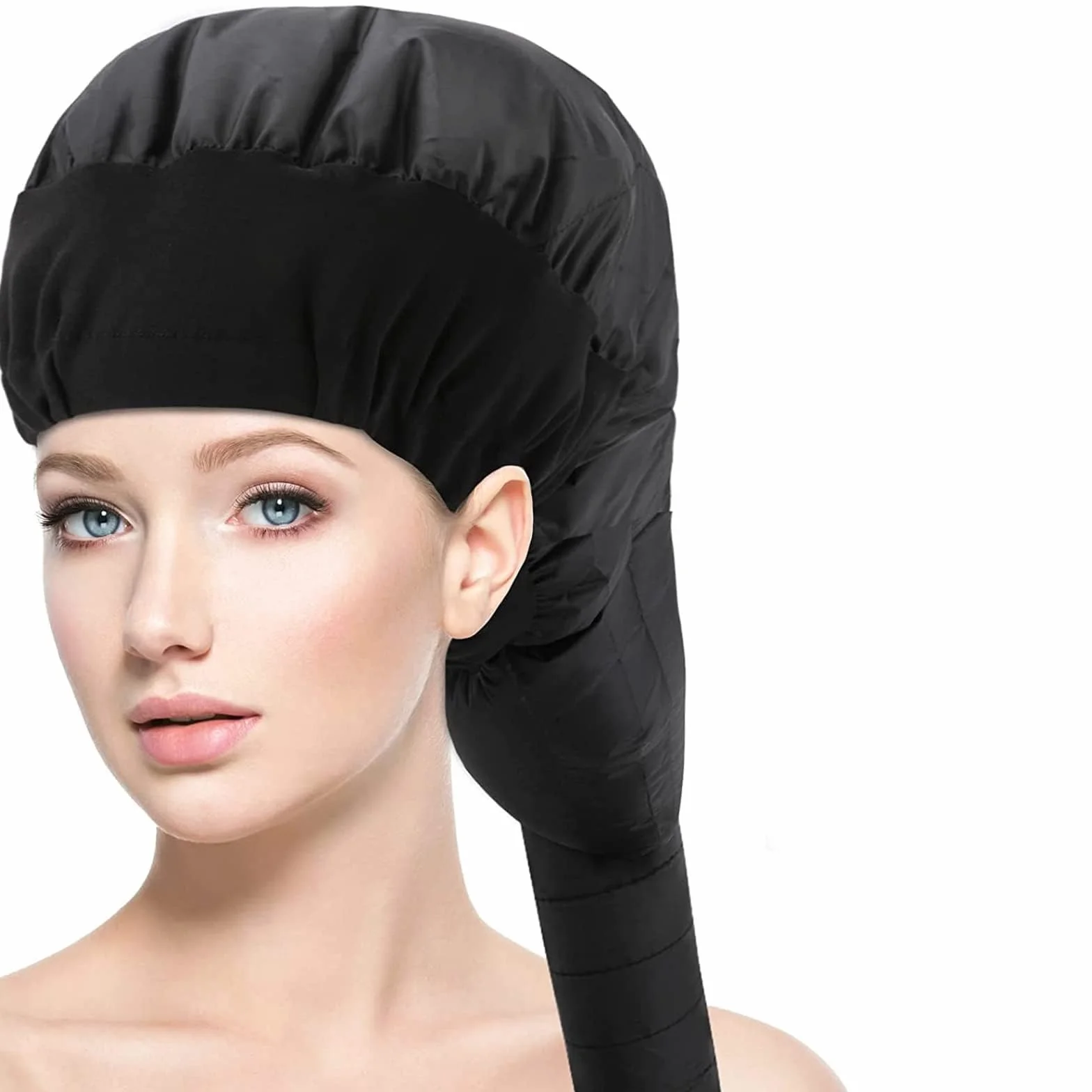 Bonnet pour Sèche-Cheveux, Capuchon Vapeur Réglable pour Sèche-Vheveux avec Bande élastique et Tuyau D'extension, Capuchon pour Sèche-Cheveux pour Femmes Filles