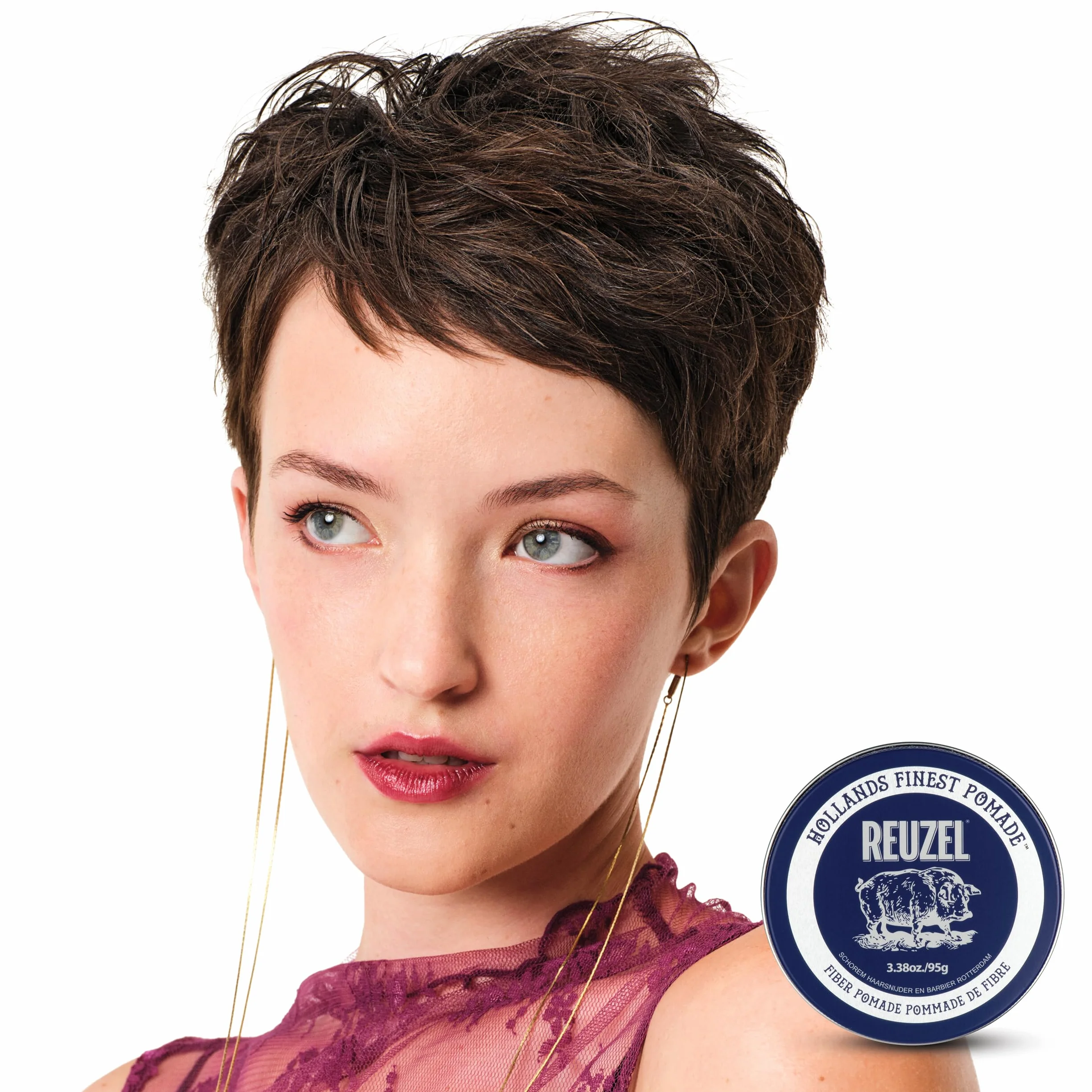 Reuzel Pommade aux fibres, faible brillance, tenue ferme, aspect plus volumineux et texturé, facile à recoiffer tout au long de la journée, 95 g