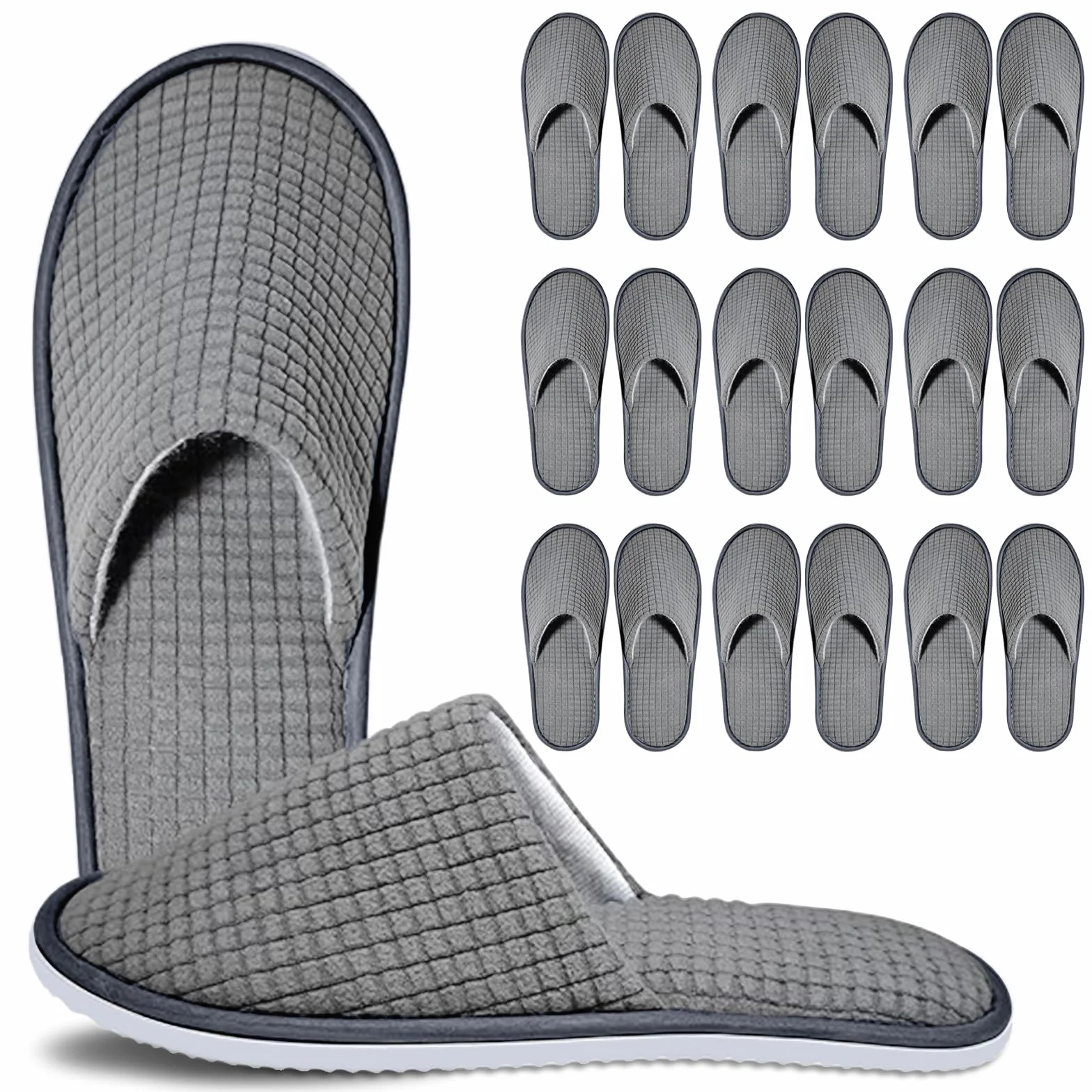 Pantoufles Jetables pour Hôtels, Taille Générale, Chausson Hotel Jetable, Lavables, Slippers Invités en Vrac pour Femmes et Hommes pour Hôtels Maison Spa Voyage