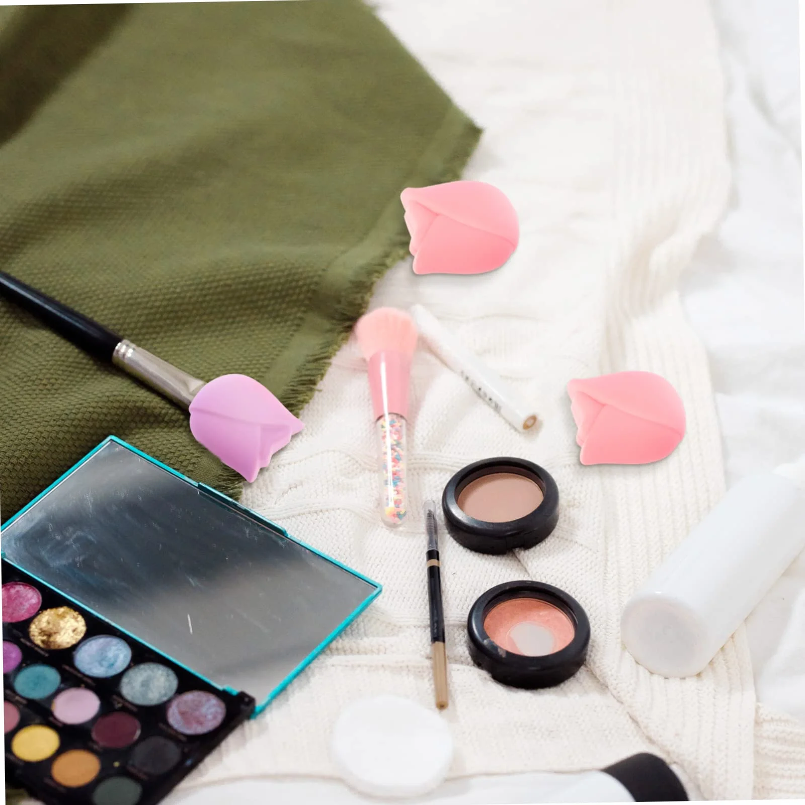 Healeved 24pièces Housses De Pinceaux De Maquillage Silicone Lot De Caps De Réutilisables Pratiques Et Antidérapantes Conviennent à Les Pinceaux De Maquillage