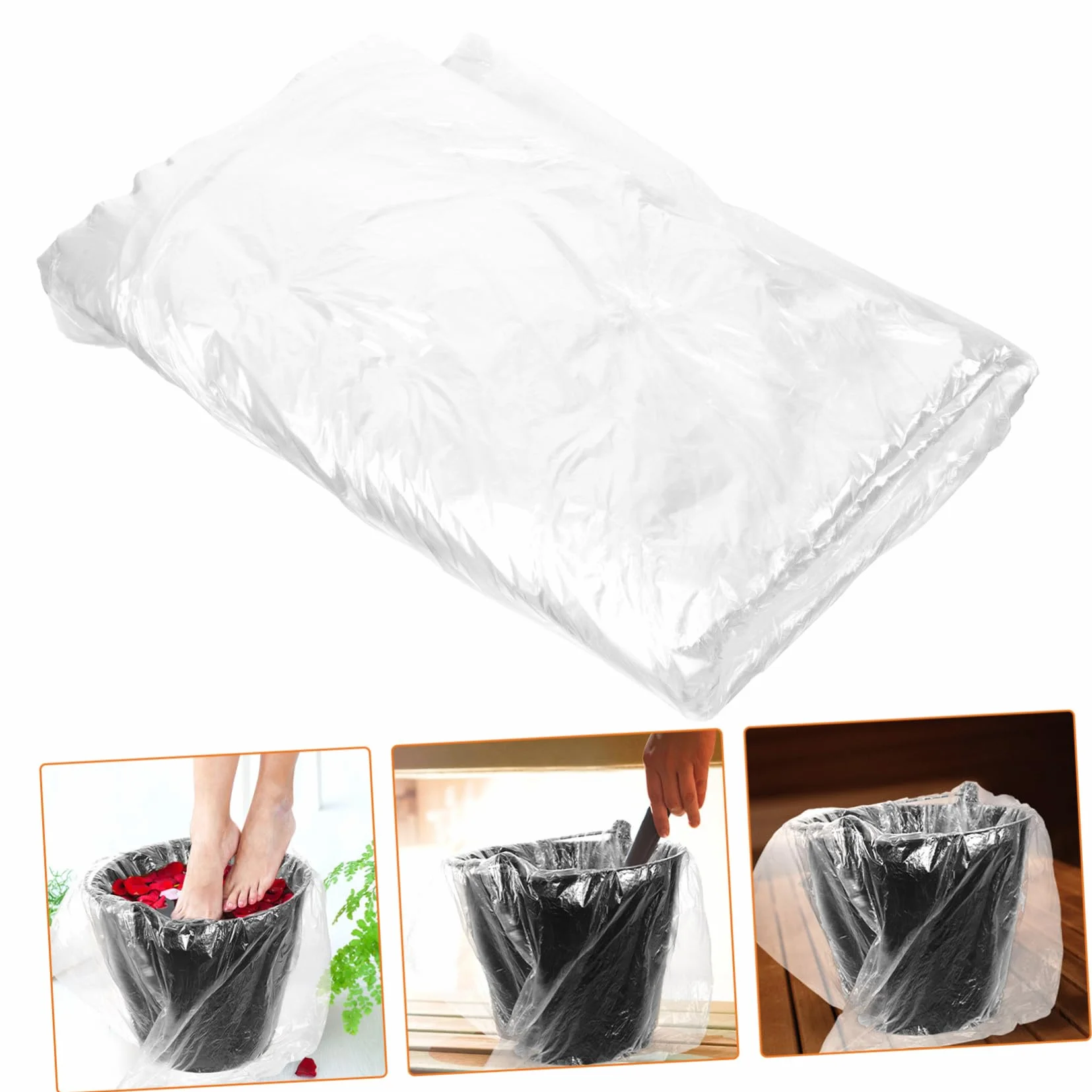 Lot de 80 sacs jetables pour bain de pieds - Imperméables - Pour spa - Pratique - Pour salon et maison - Léger et respirant - Pas d'effort d'installation