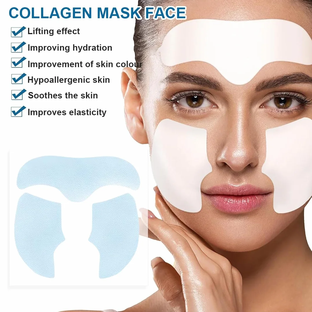 Lot de 24 patchs anti-rides réutilisables en silicone pour visage et cou