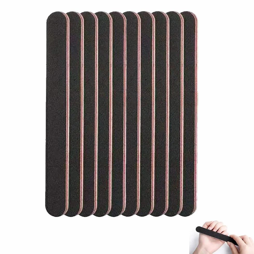 Limes à Ongles Grain 100/180 Planche d'Émeri Double Face - Professionnelles pour Soins des Ongles