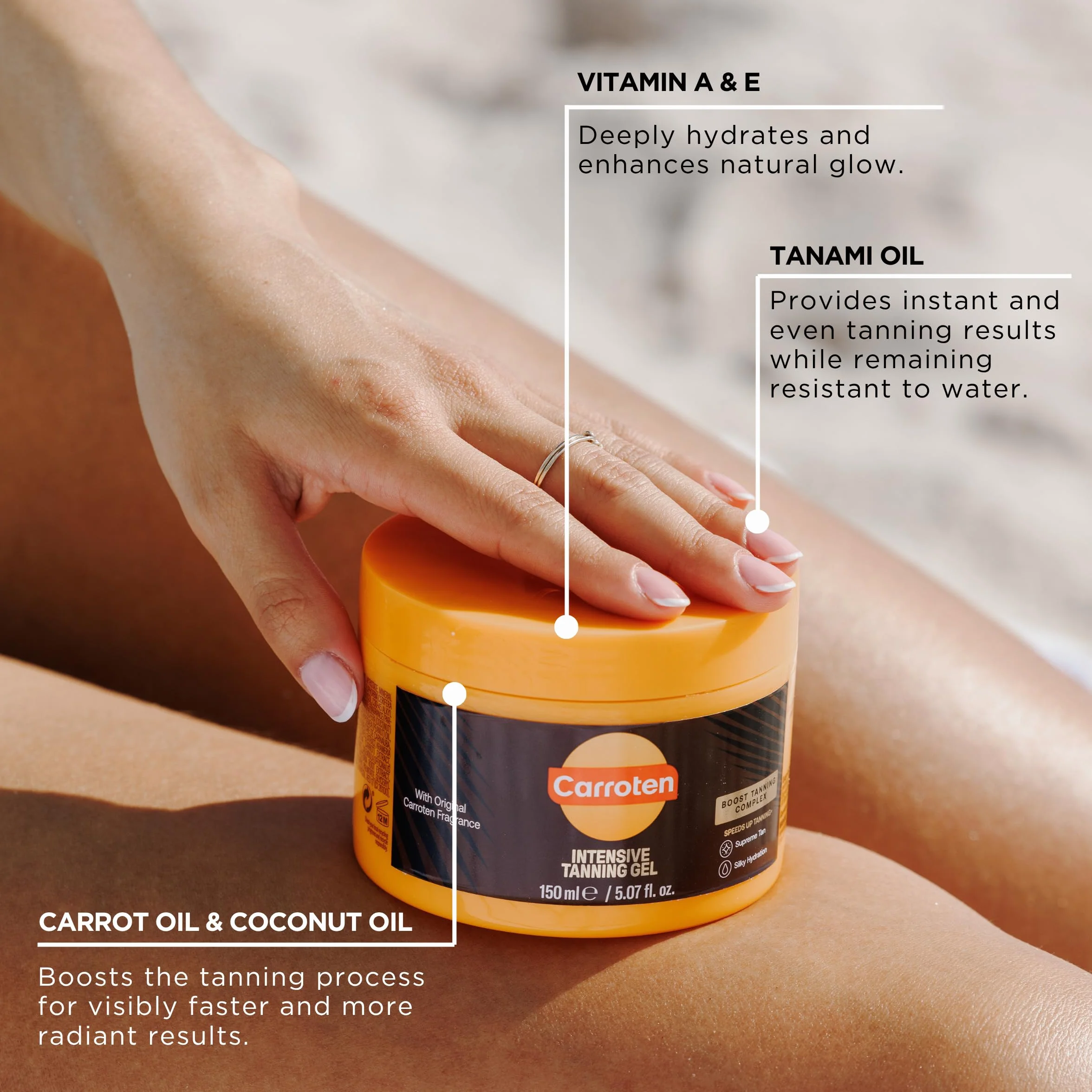 Carroten Intensive Tanning Gel 150ml Accelerateur de Bronzage SPF0