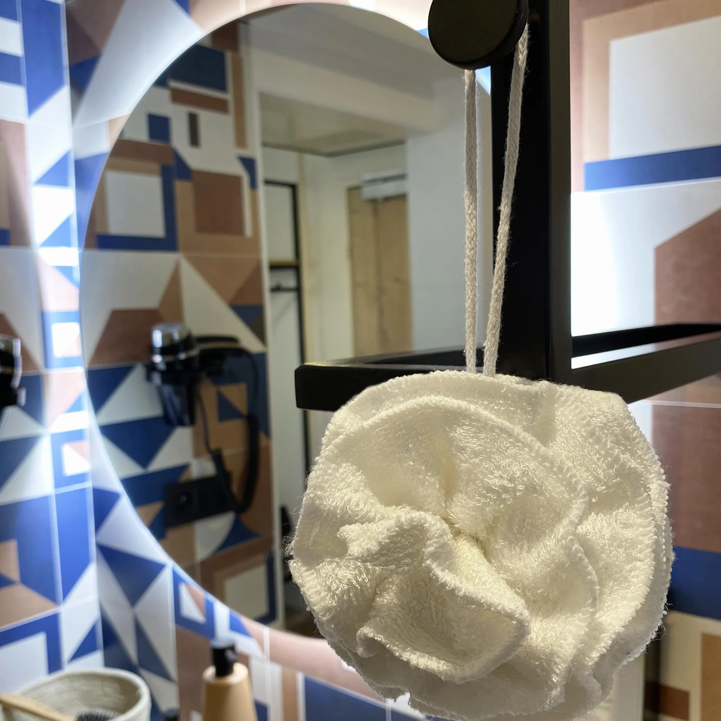Fleur DE Douche en Fibre DE Bambou ET Coton