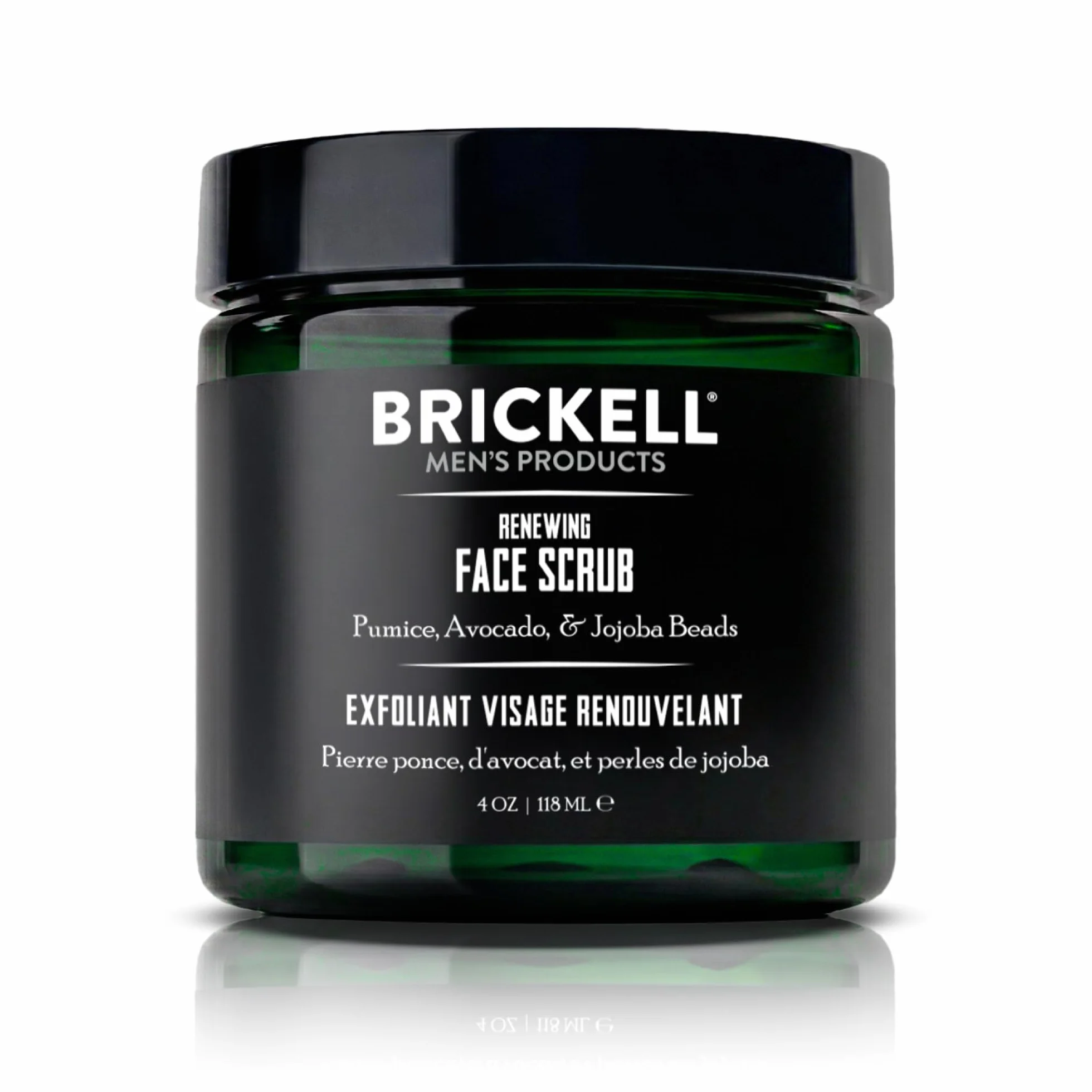Brickell Men's Products Gommage Visage Renouvelant, Exfoliant Visage Gommage Naturel et Bio, 118ml