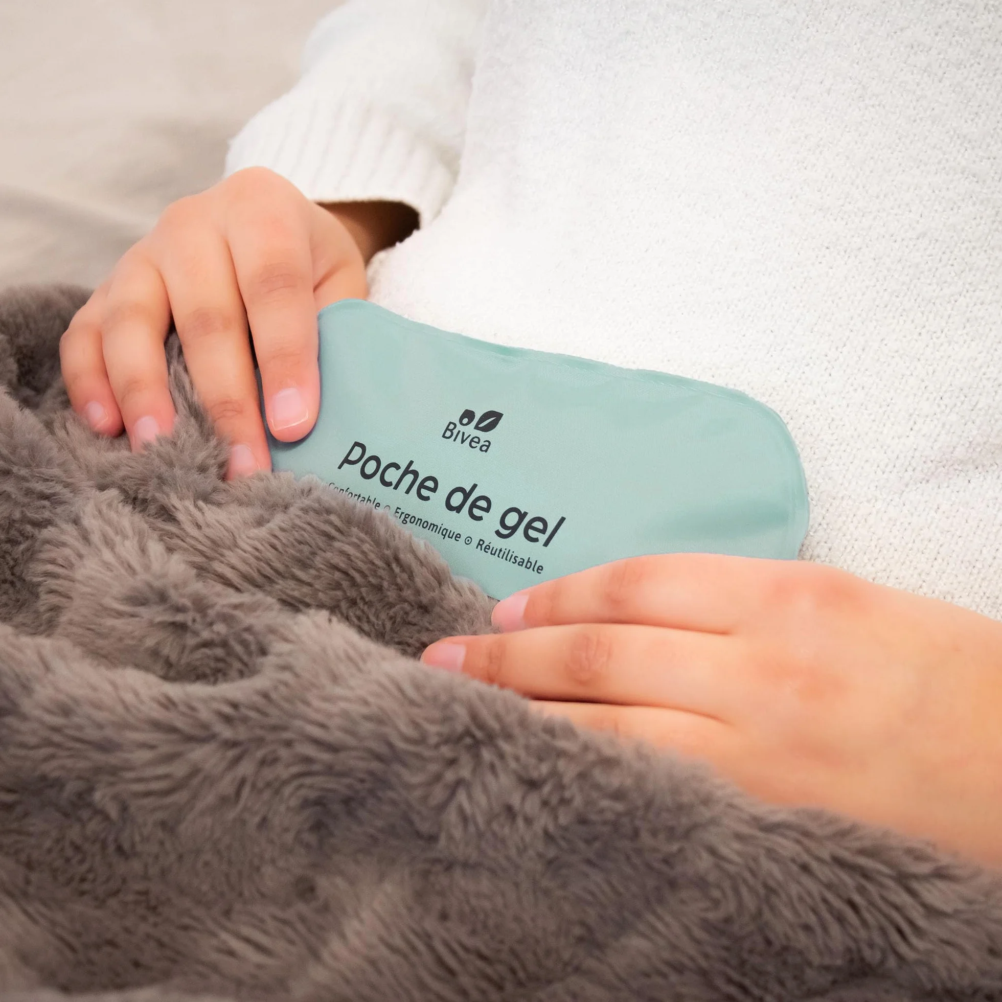 Bivea Lot de 3 Poches de Gel Ergonomique pour Bain Dérivatif Cryothérapie Périnéale Petit Format