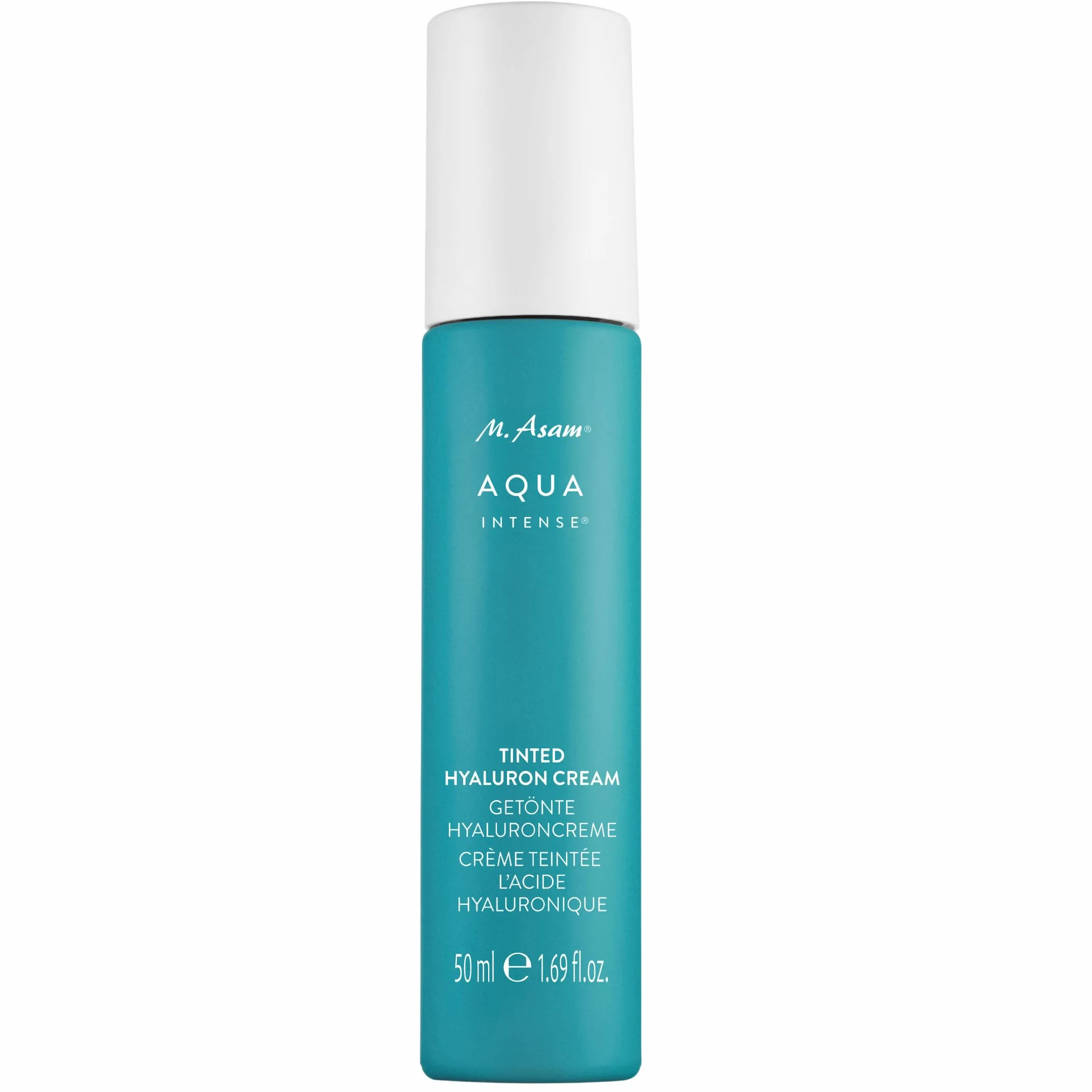 M. Asam Aqua Intense Tinted Hyaluron Cream (50ml) | BB crème à l’acide hyaluronique, Crème teintée visage hydratante, Fond de teint couvrant imperfections, Peau éclatante