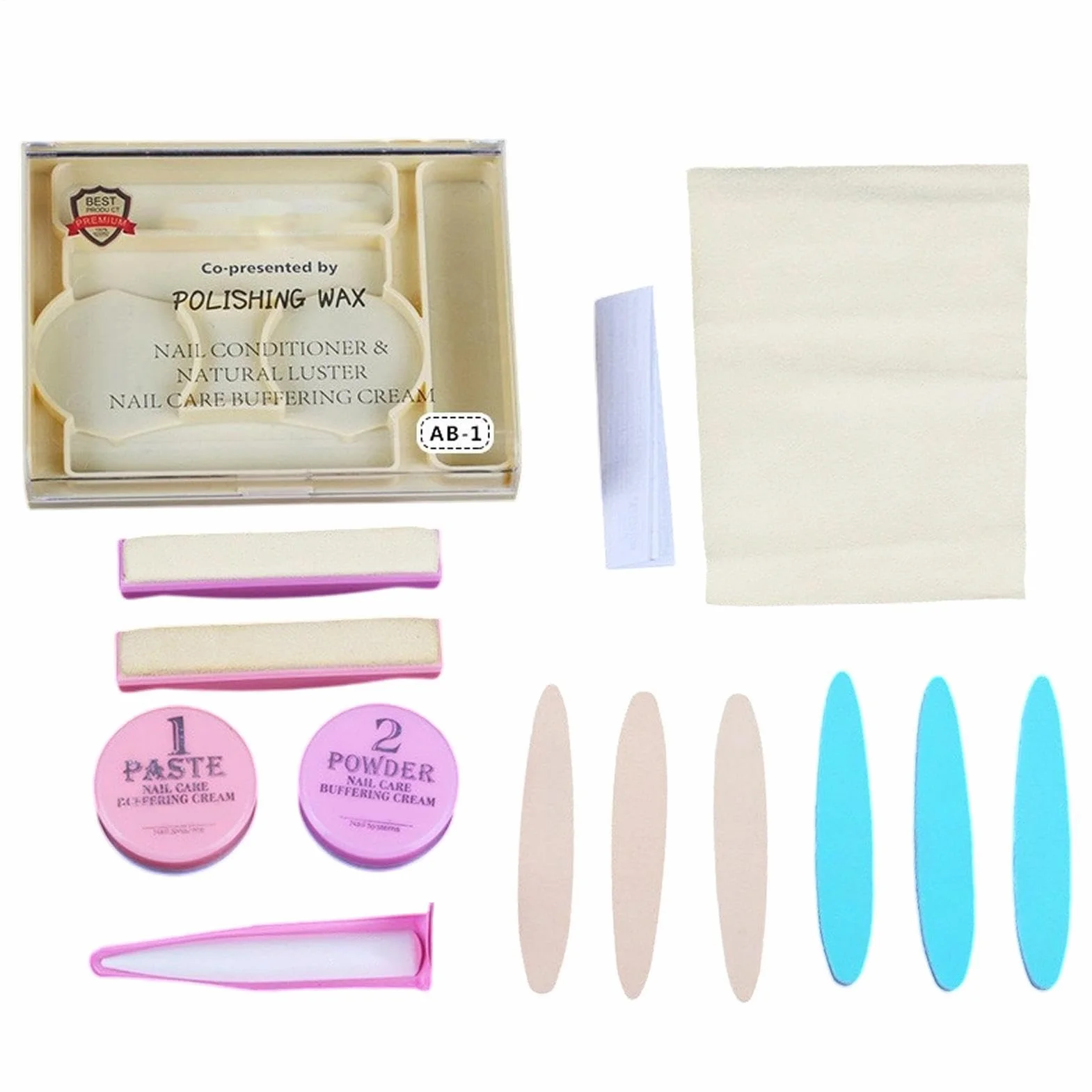 Kit Manucure Japonaise, Coffret De Soin Des Ongles, Set Préparation Ongles Naturels Pour Femmes, Ensemble D'outils De Soins Des Ongle Pour Les Traitements De Croissance De La Réparation