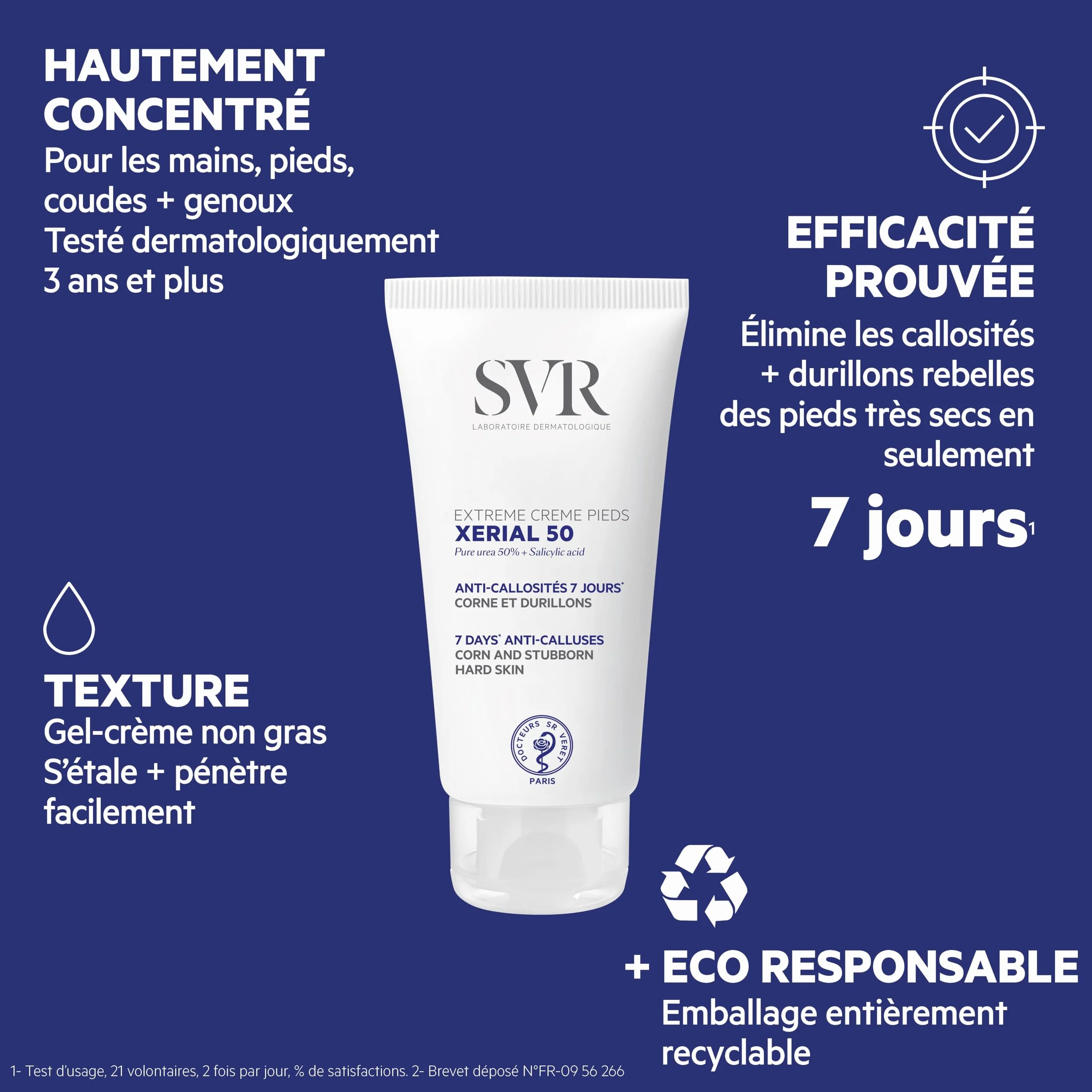 Laboratoires SVR Xerial 50 extreme crème pour pieds 50 ml