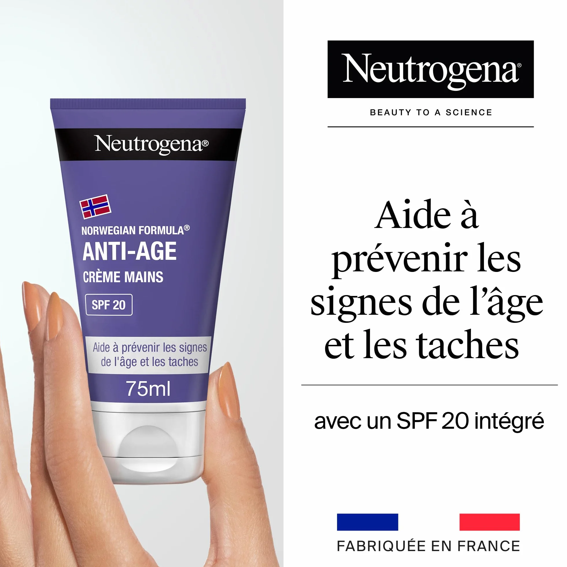 Neutrogena Crème Mains Anti-Âge SPF 20 Formule Norvégienne 75 ml Soin Hydratant Anti-Taches