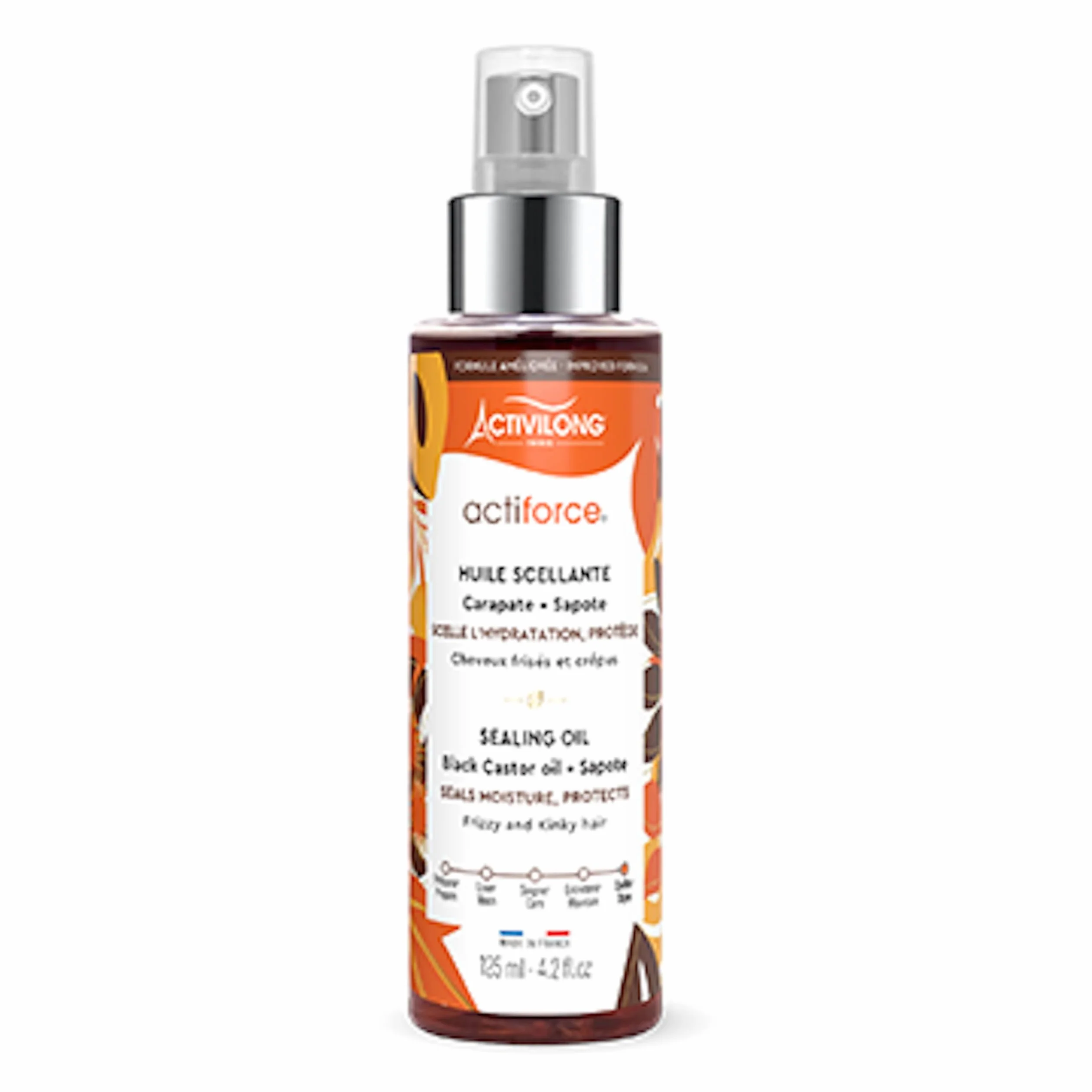 ACTIVILONG Huile Scellante Actiforce Cheveux Frisés Crépus 99% Ingrédients Naturels 100ml Made In France
