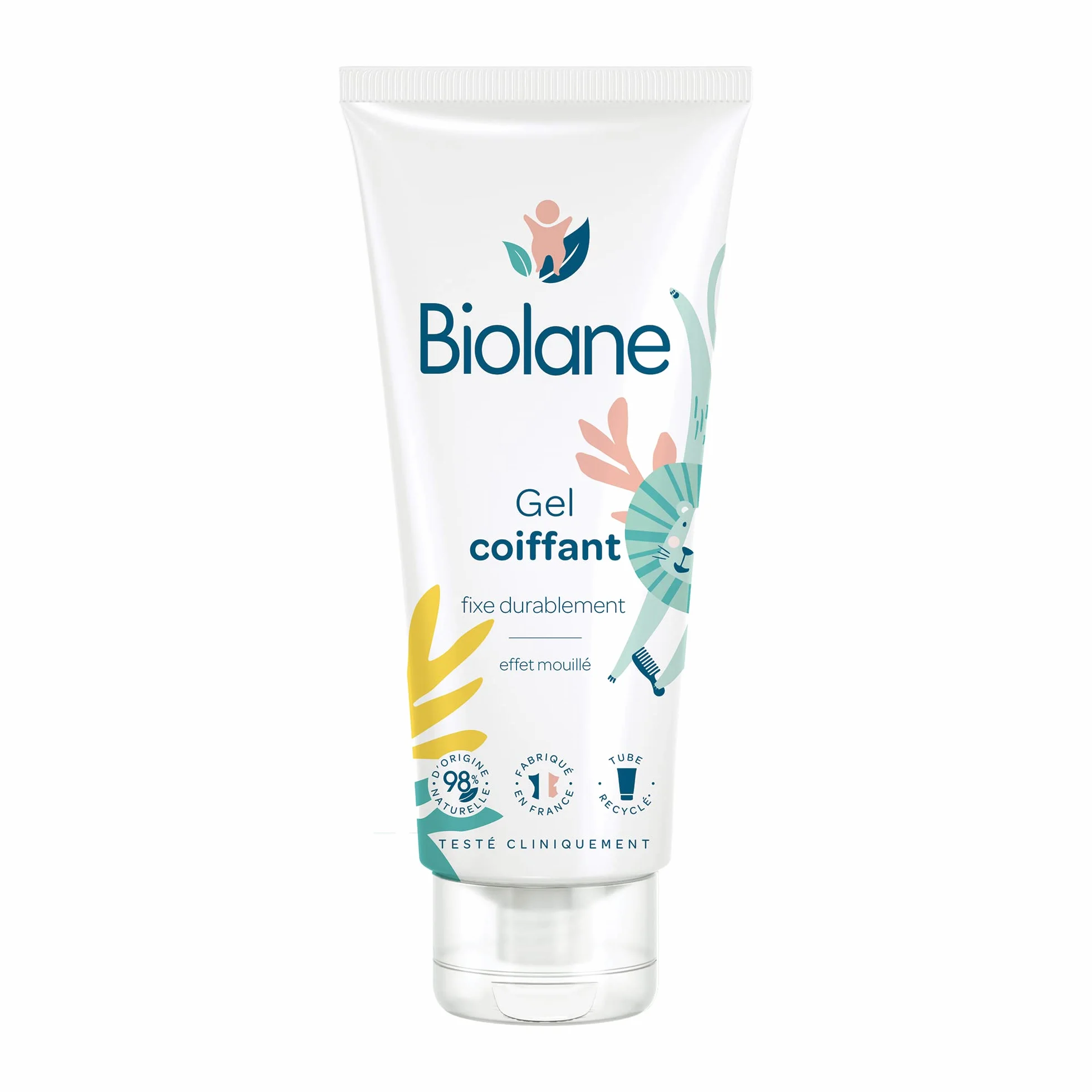 BIOLANE Gel Cheveux Coiffant Effet Mouillé Fixe Cheveux Fins 100ml Fabriqué en France