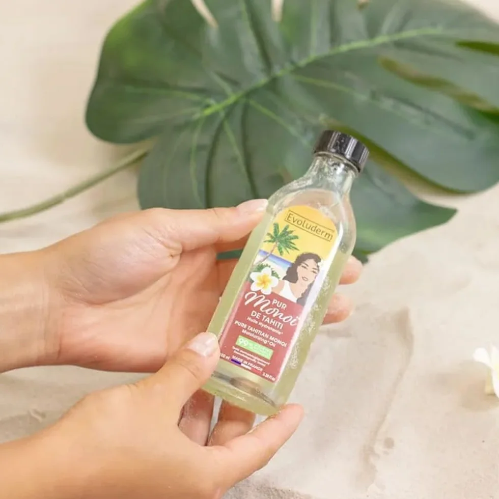 Huile Hydratante Monoï de Tahiti 100 ml 99% Naturelle Végan Fabrication Française Lot de 3