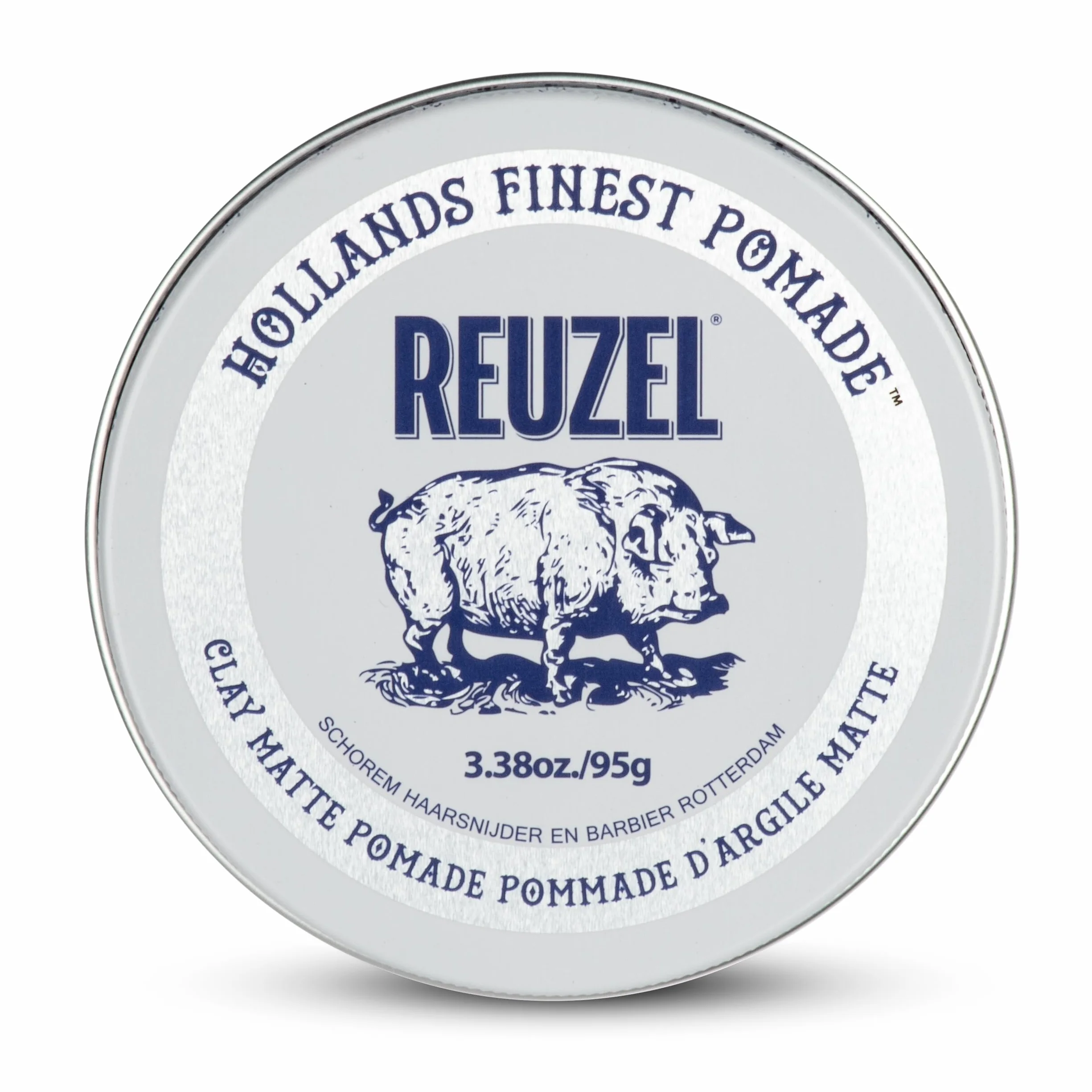 Reuzel Pommade à l'argile mate, pommade sans brillance avec une tenue moyenne pour un style et une finition naturels 3,38 oz/95g