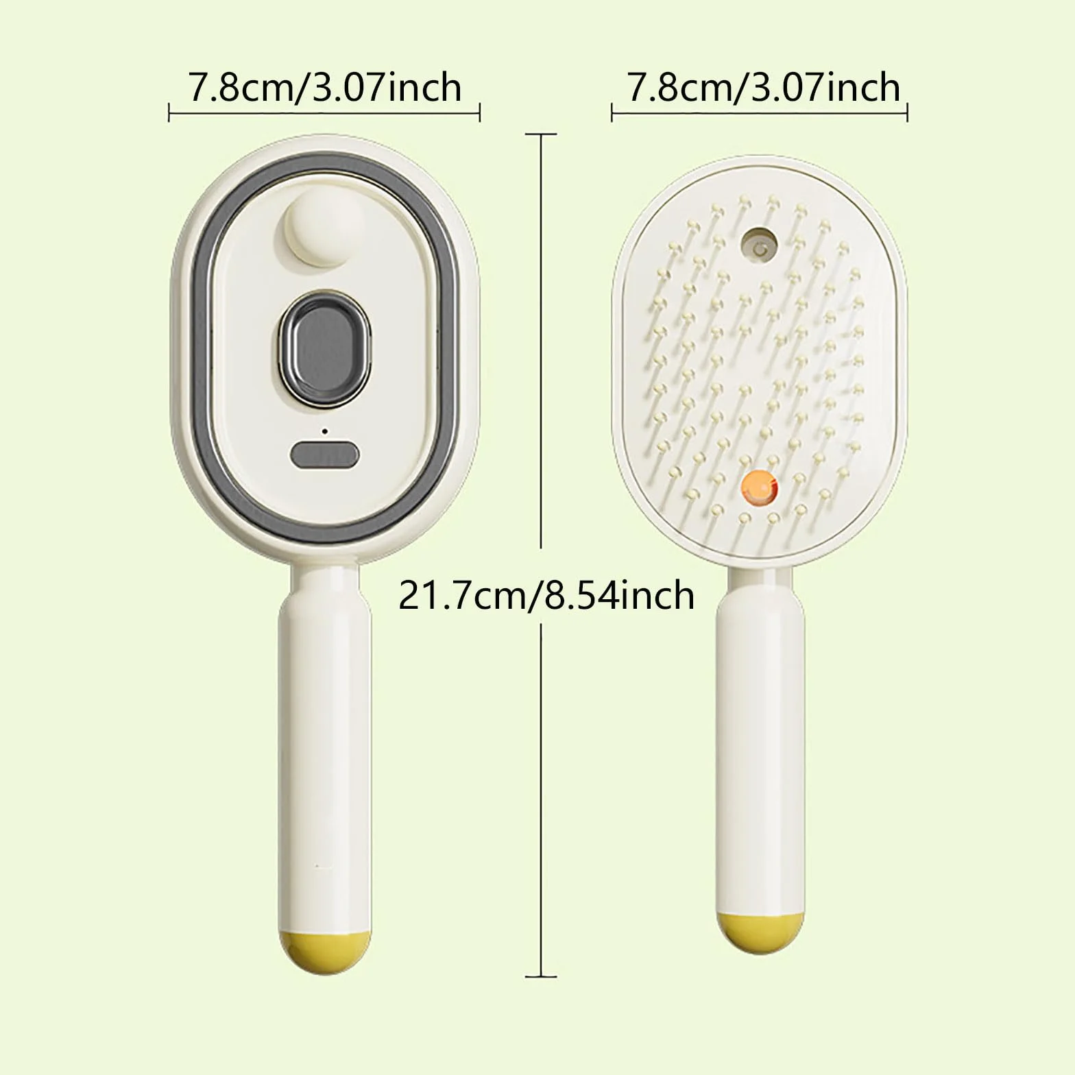 Brosse Vapeur Électrique 2 en 1 Lisseur Rechargeable Anti-frisottis Peigne Massage Coussin d'Air