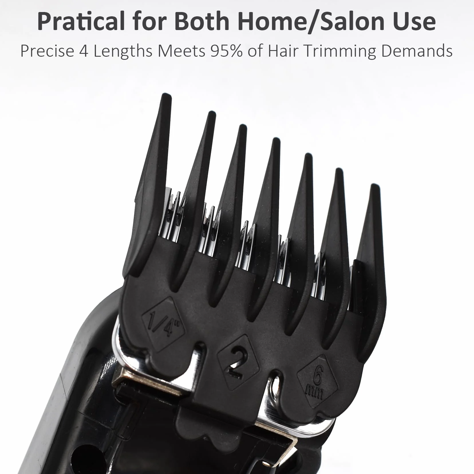 Peignes de fixation professionnels en nylon noir compatibles Wahl Magic Clip Super Taper