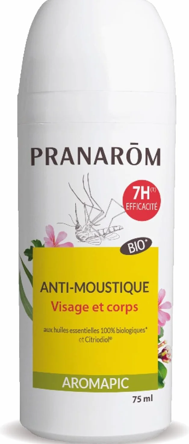 Pranarôm Roller Anti-Moustiques Bio 75 ml Huiles Essentielles Aromapic