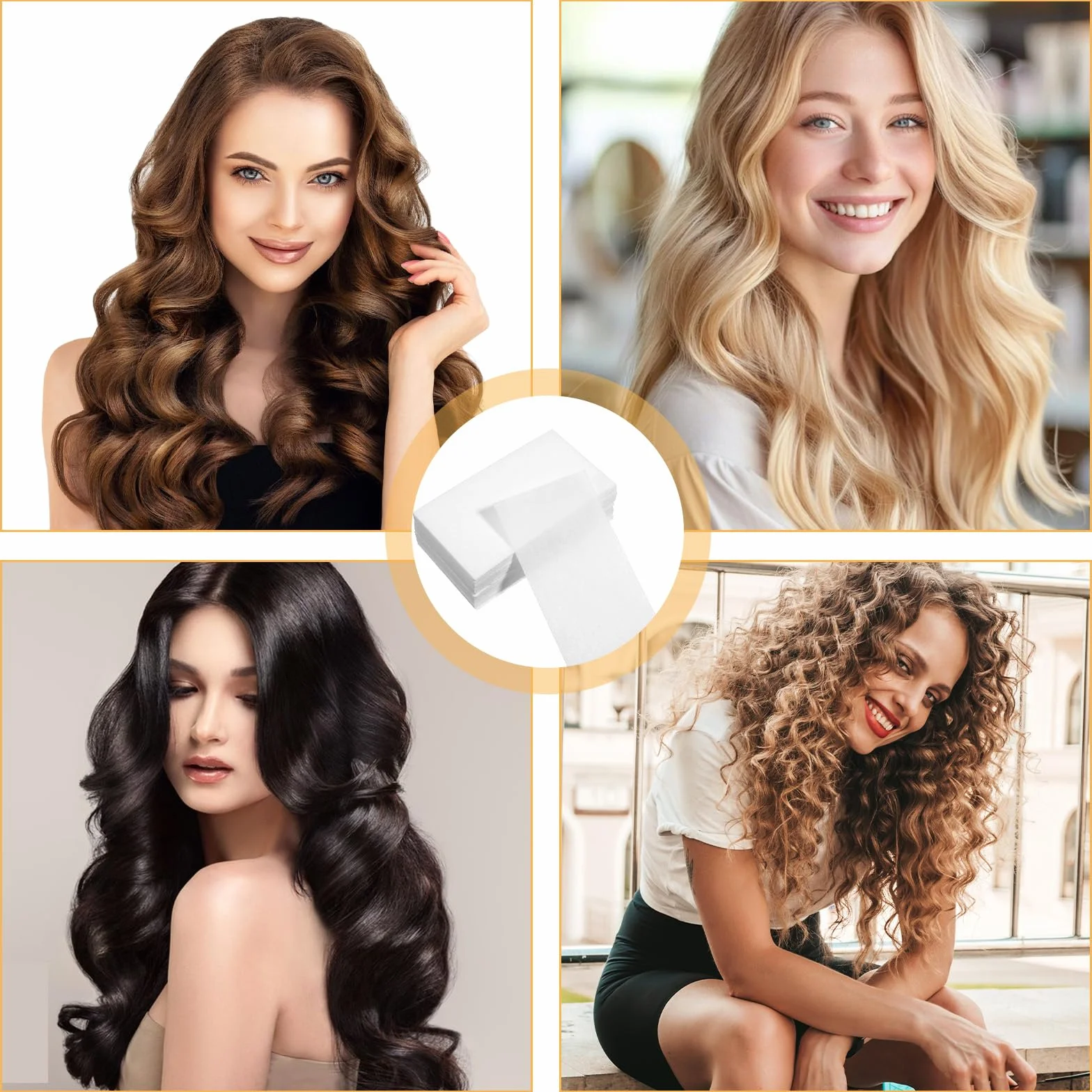 Papier Permanent 9.4 x 6.3 Pouces, Papier à Boucler de Cheveux Réutilisables, Résistant à la Chaleur pour Permanentes, Salon de Coiffure