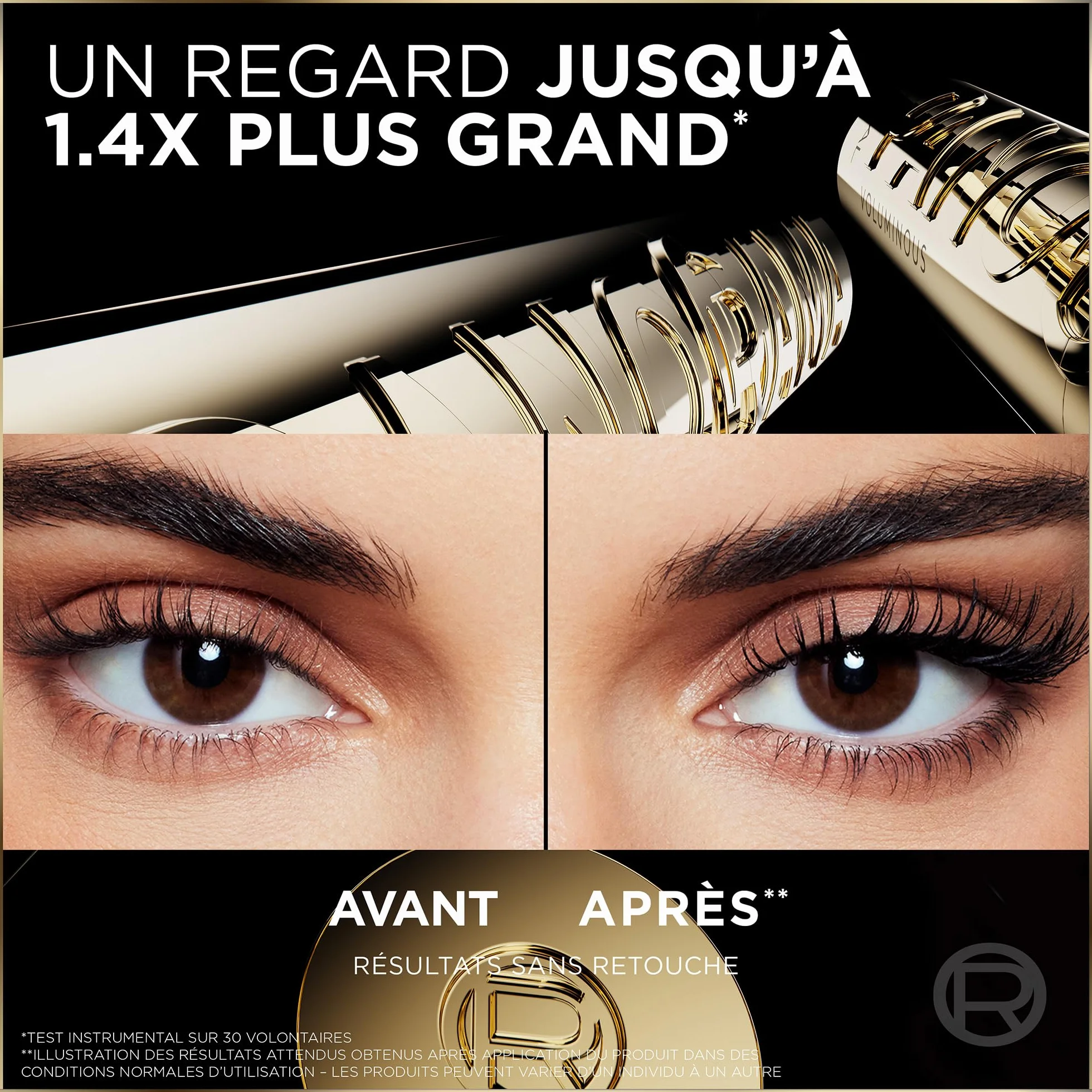 L'Oréal Paris Mascara Volume Panoramique Noir Cils Démultipliés Technologie Stretch-Flex