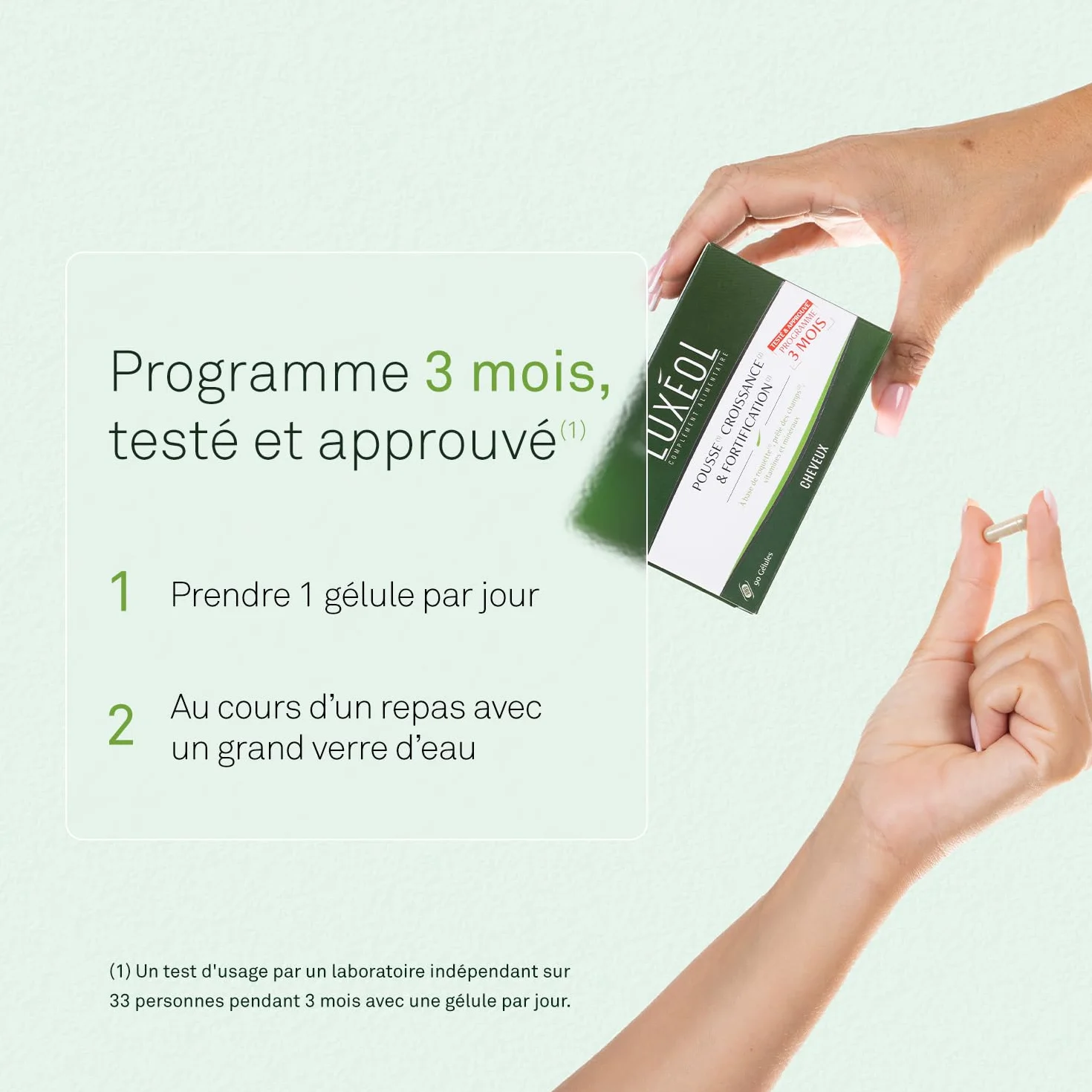 LUXÉOL Pousse Croissance & Fortification Complément Alimentaire Roquette Prêle Des Champs Zinc Cuivre Sélénium Vitamine B8 B6 90 Gélules
