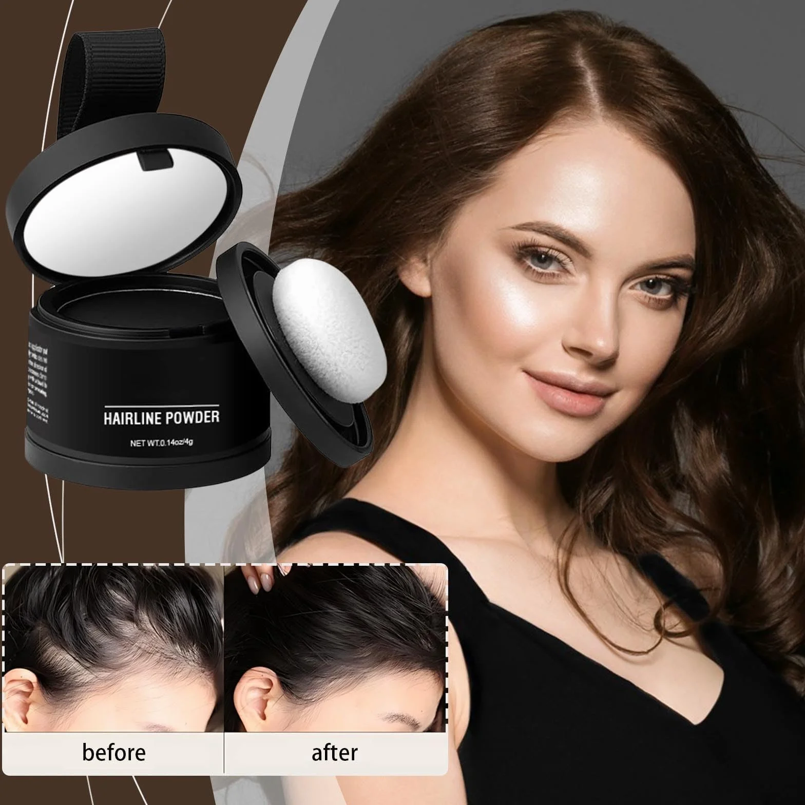 Namika Poudre Cheveux Waterproof 14 Couleurs Poudre De Racine Noir Homme Femme Couverture Racine