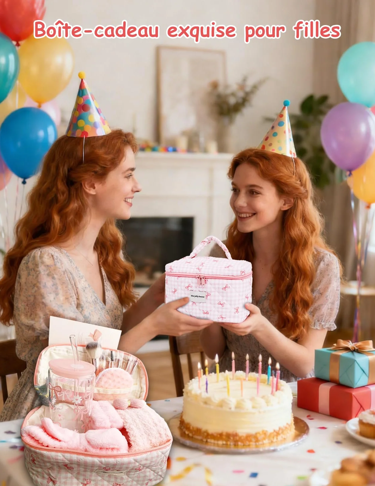 Cadeaux pour Filles 9 10 11 12 13 14 15 16 17 18 Ans, Idées Cadeaux Ensemble Cadeau, Cadeau Fille 9 à 18 Ans, Anniversaire Cadeaux de Saint-Valentin Tasses en Verre de Fille avec Paille et Couvercle