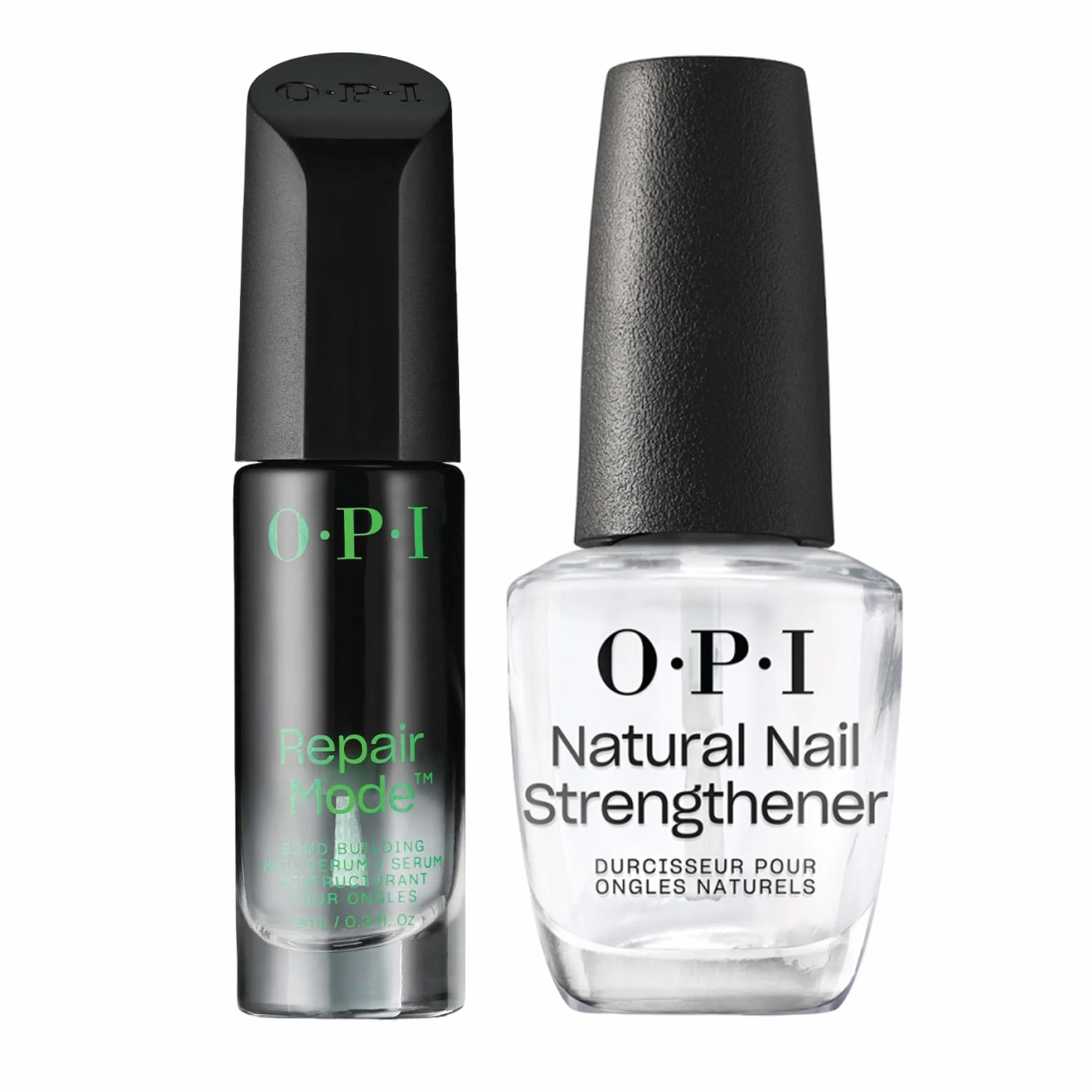 OPI Repair Mode Sérum Restructurant pour les Ongles fragiles & endommagés - 9ml + Vernis à ongles Nail Strengthener - Base Coat et Durcisseur pour ongles naturels - 15ml