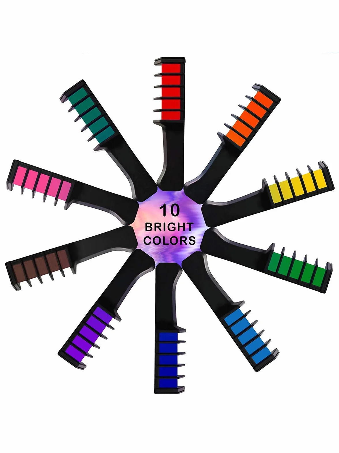 EBANKU 10 Couleurs Cheveux Craie Peigne Coloration Temporaire Lavable pour Enfants