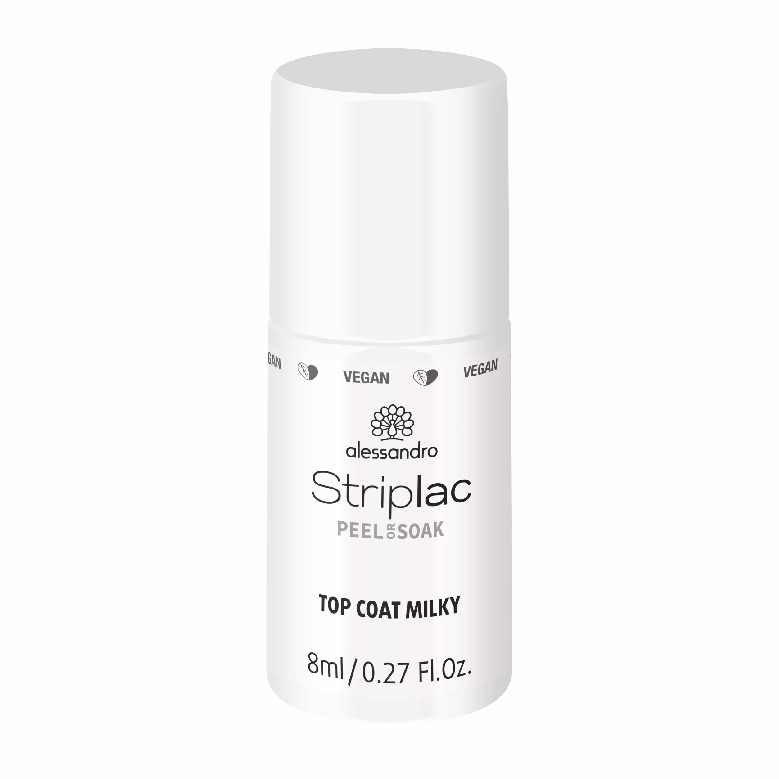 Alessandro Striplac Peel or Soak Top Coat Milky Vernis à LED 8 ml