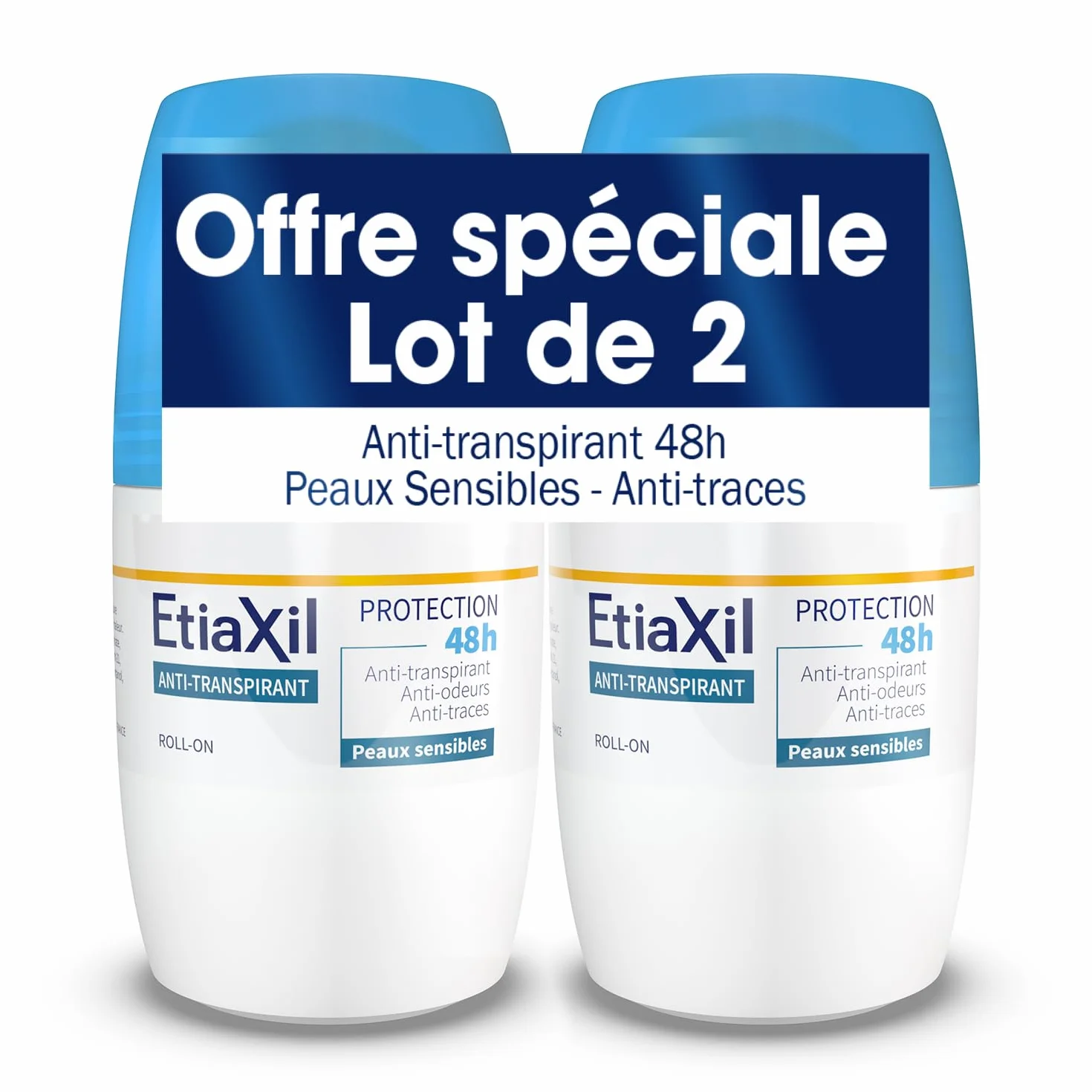 Etiaxil Déodorant Anti-transpirant 48h Roll-On 2x50ml