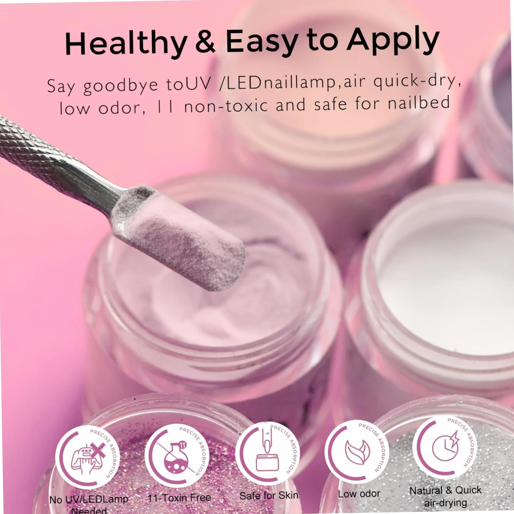 Dip Powder Nail Kit 4 Couleurs Nail Powder Liquid Set Base Top Coat Activateur French Nails Art Manucure Salon DIY