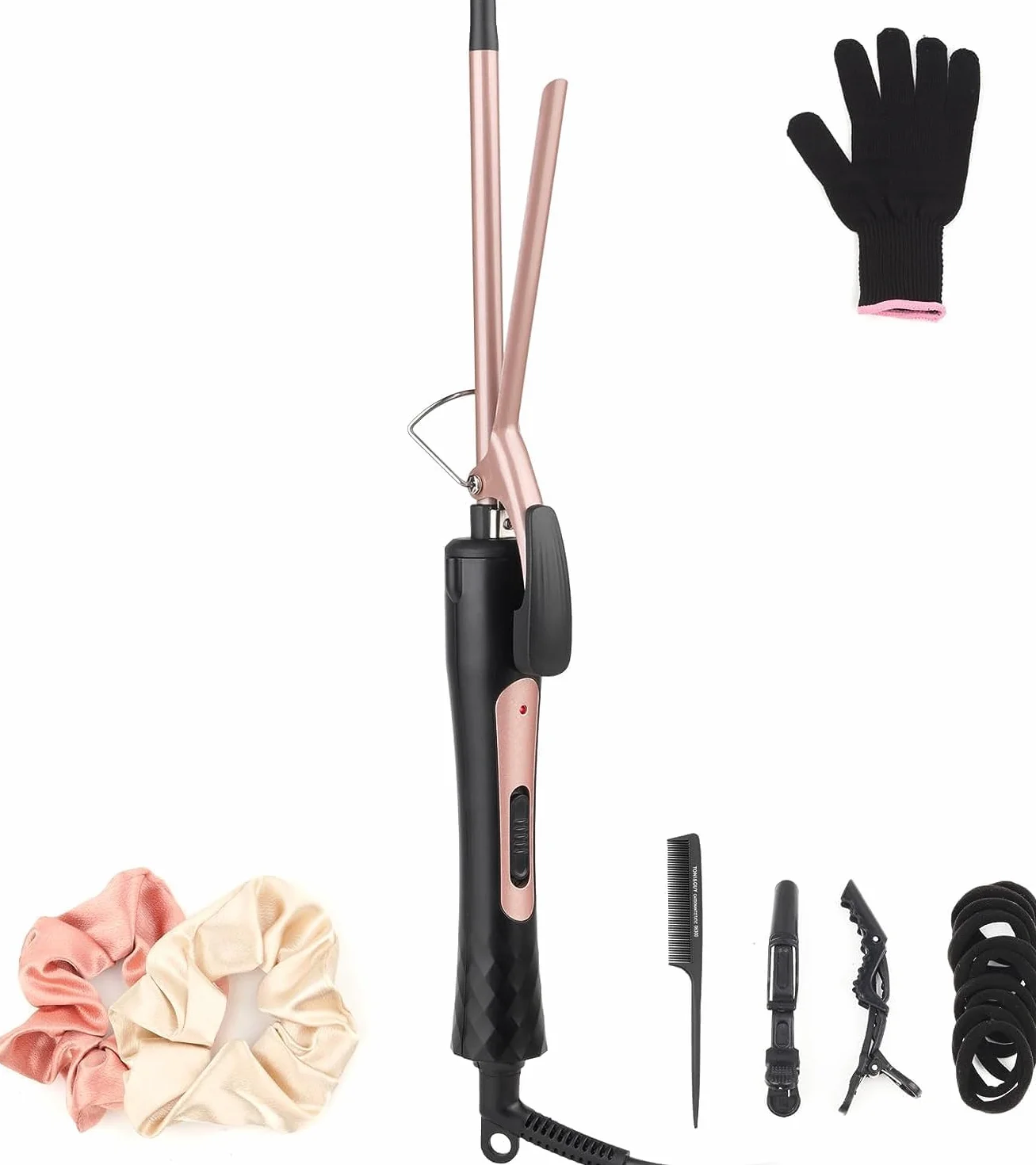 Fer à Friser Ultra-fin 9mm Céramique, Petites Boucles, 180/230°C