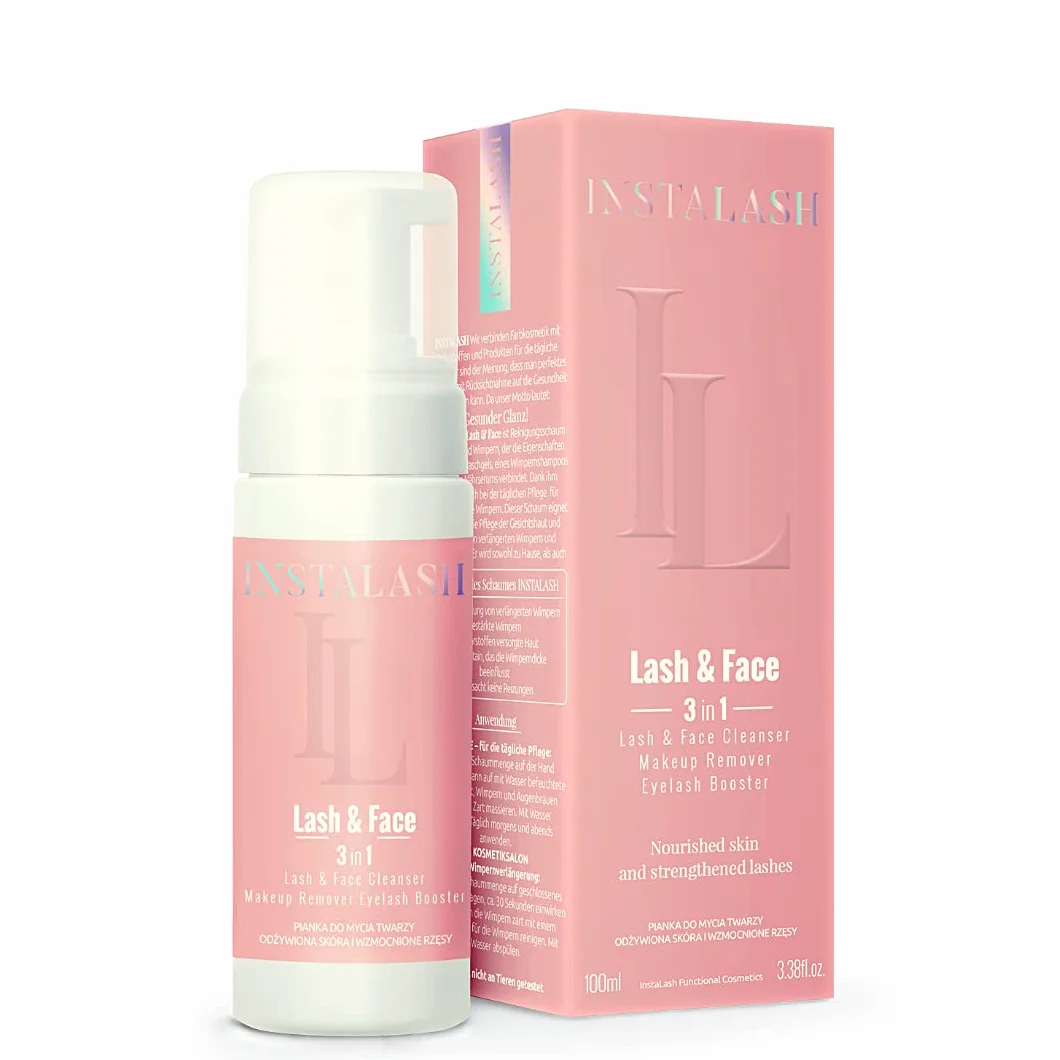 Lash & Face Cleanser 100 ml, Shampoing Cils Extension, Rehaussement Cils - pour Tous Types de Peaux