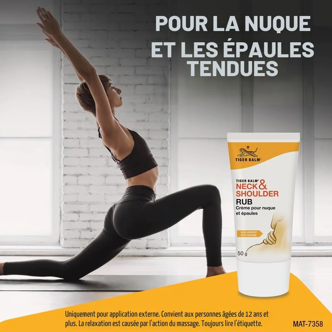 Tiger Balm Crème Neck and Shoulder 50g - Réduit tensions et fatigue