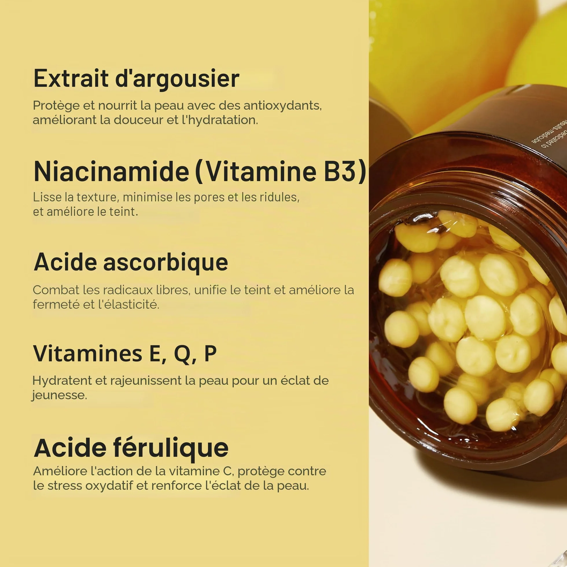 medicube Hidratante Facial Deep Vitamin C Golden Capsule, Cápsulas Liposomales Para Arrugas – 1.94 oz