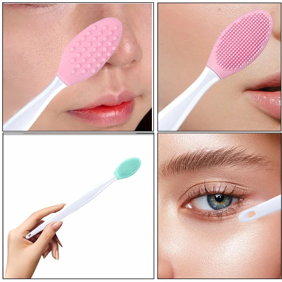 Pinceau À Lèvres Exfoliant Double Face en Silicone 2 Pcs