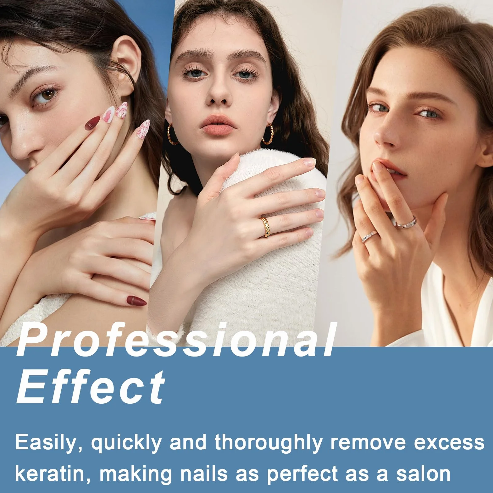 Eau Émolliente Pour Cuticules 60ml, Cuticle Élimine Gel, Assouplit et Hydrate les Peau des doigts