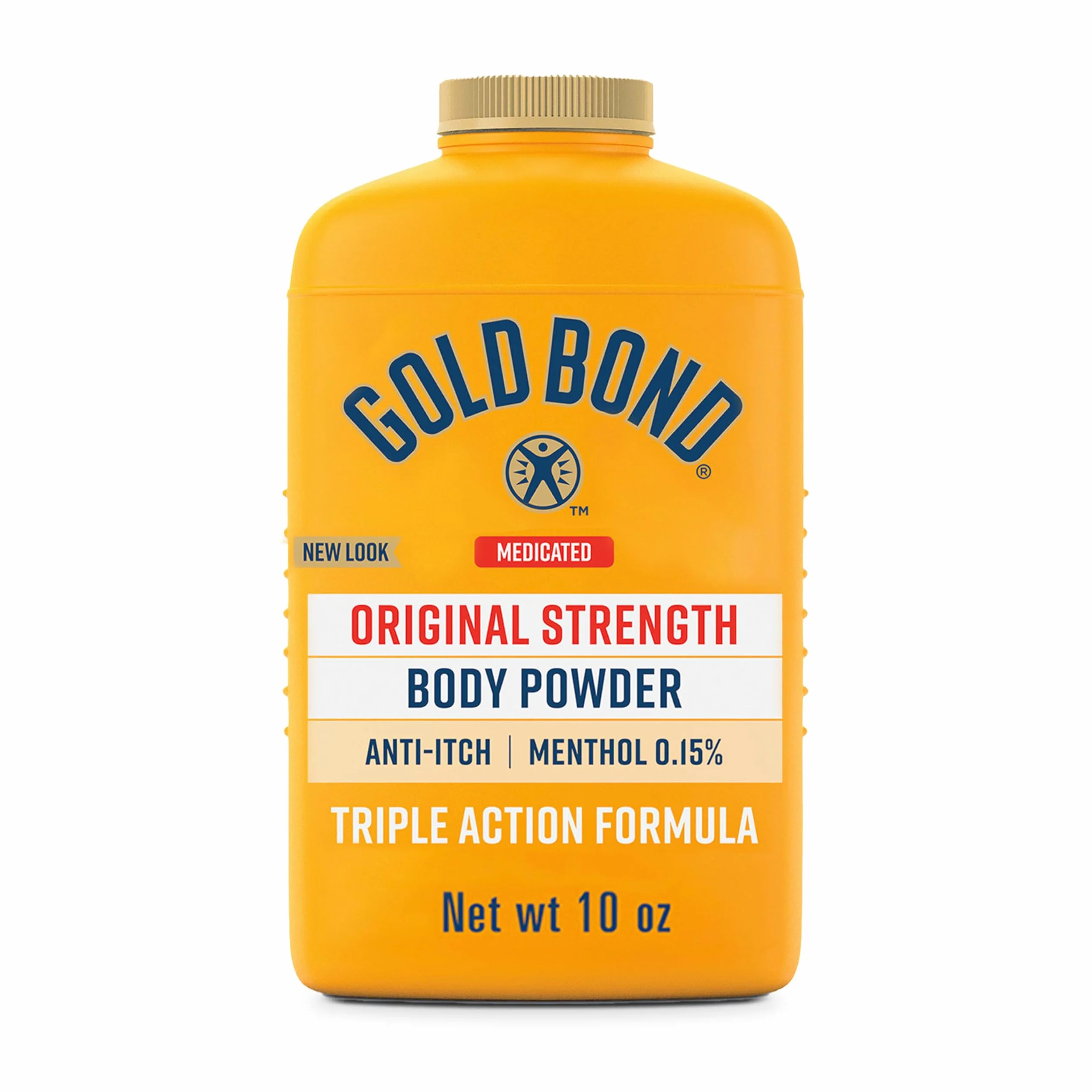 Gold Bond Medicated Original Strength Body Powder, 10 oz, Talc-Free, Anti-Itch