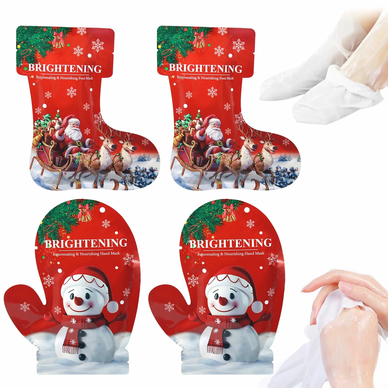 Masque Exfoliant Pieds 2 Pièces Film Soin Mains Pieds Élimine Callosités Nourrit Prévient Dessèchement